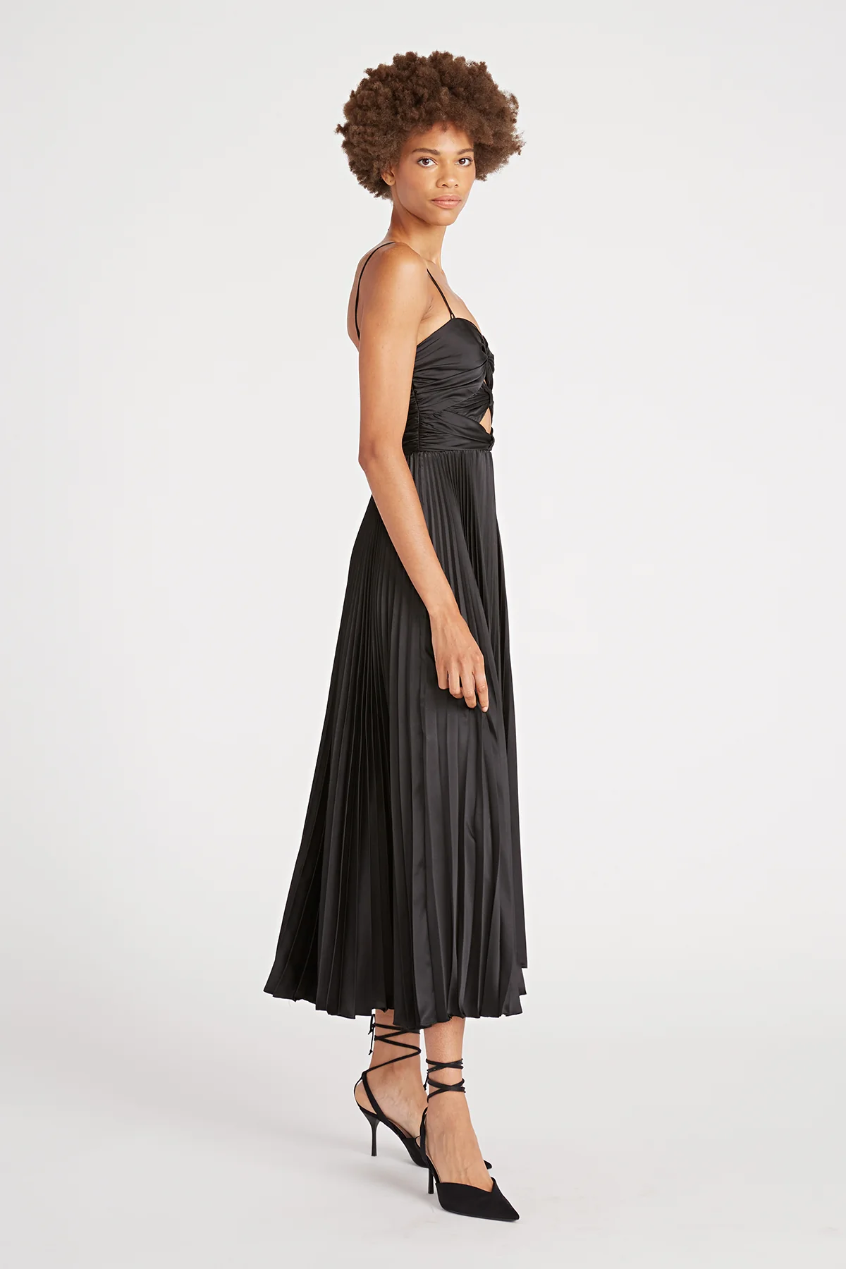 Afra Pleated Cuout Dress - Image 3