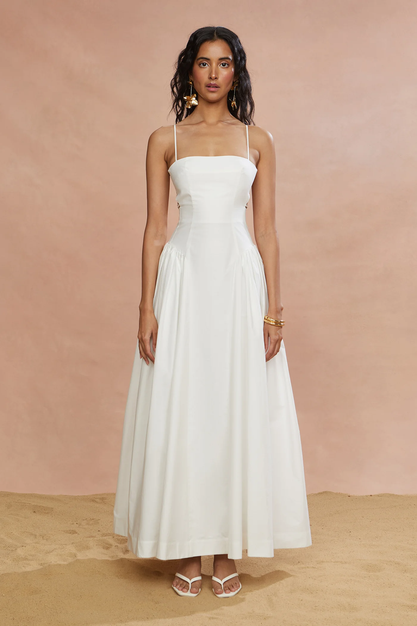 Aliza Midi Poplin Dress