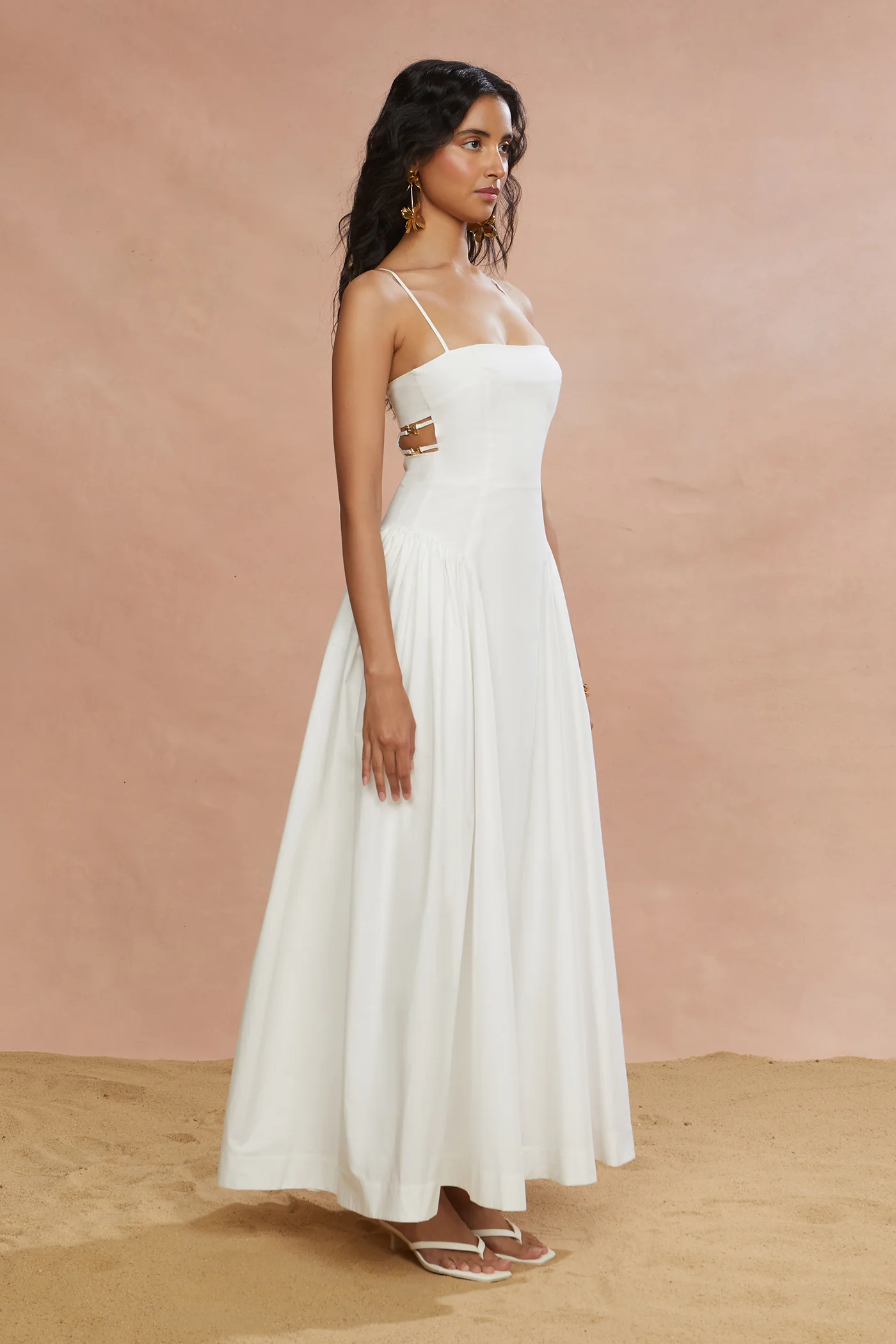 Aliza Midi Poplin Dress - Image 3