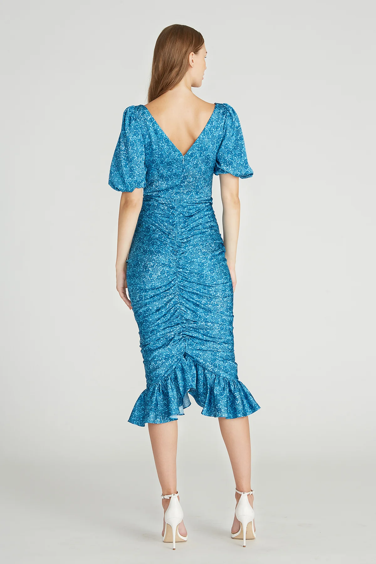 Alize Ruched Midi Dress - Image 2