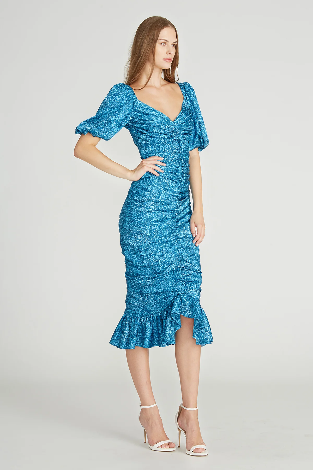 Alize Ruched Midi Dress - Image 3