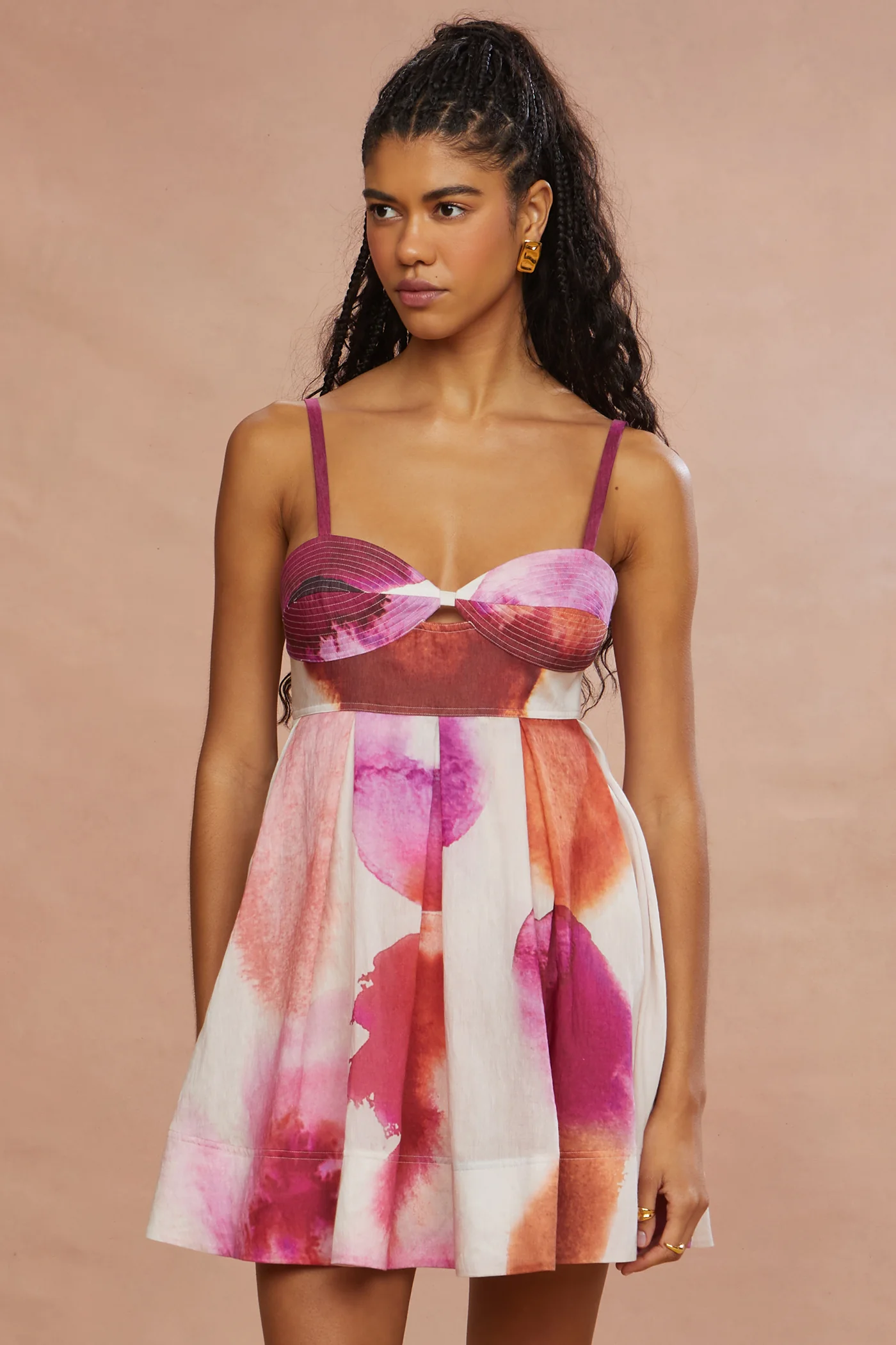 Allison Printed Mini Dress - Image 4