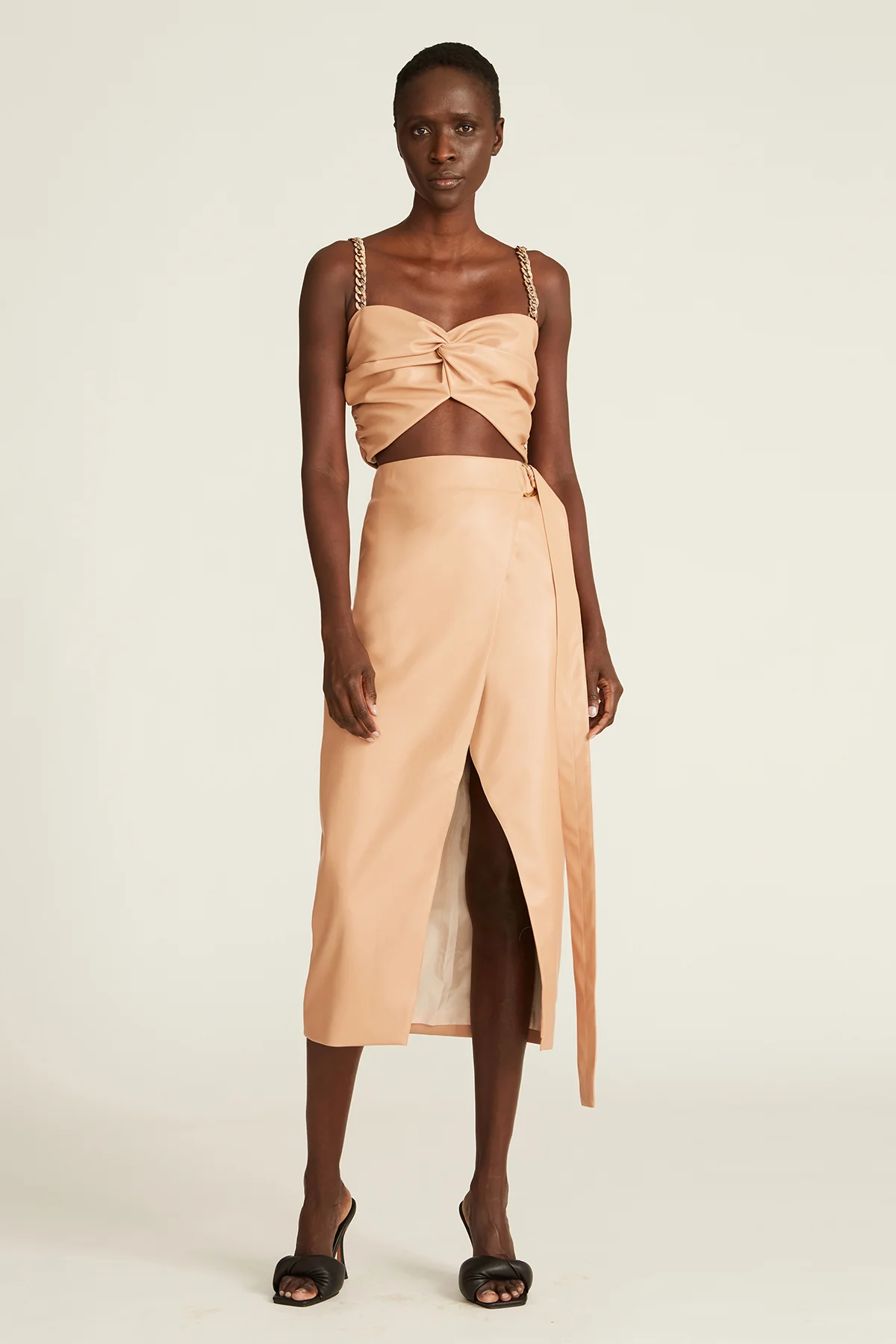 Amari Faux Leather Crop Top - Image 3