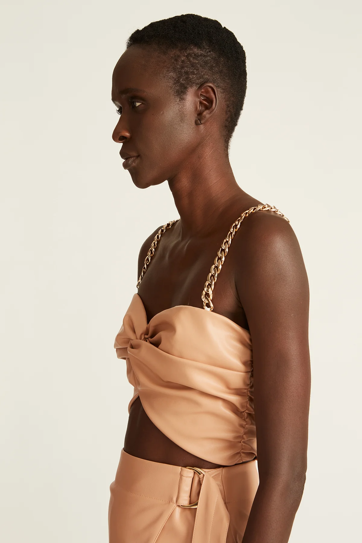 Amari Faux Leather Crop Top - Image 5