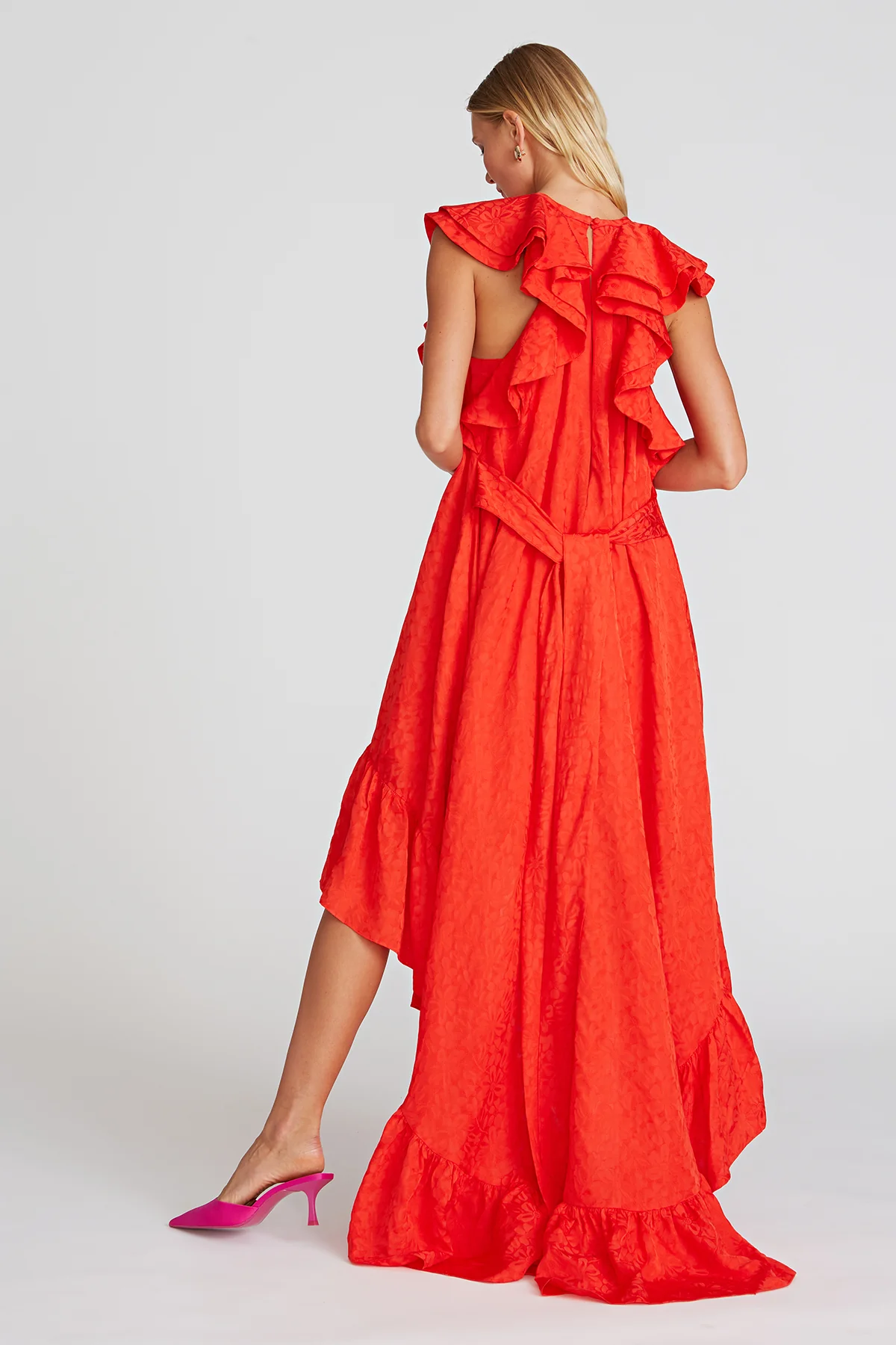 Dorota High Neck Ruffle Gown - Image 2