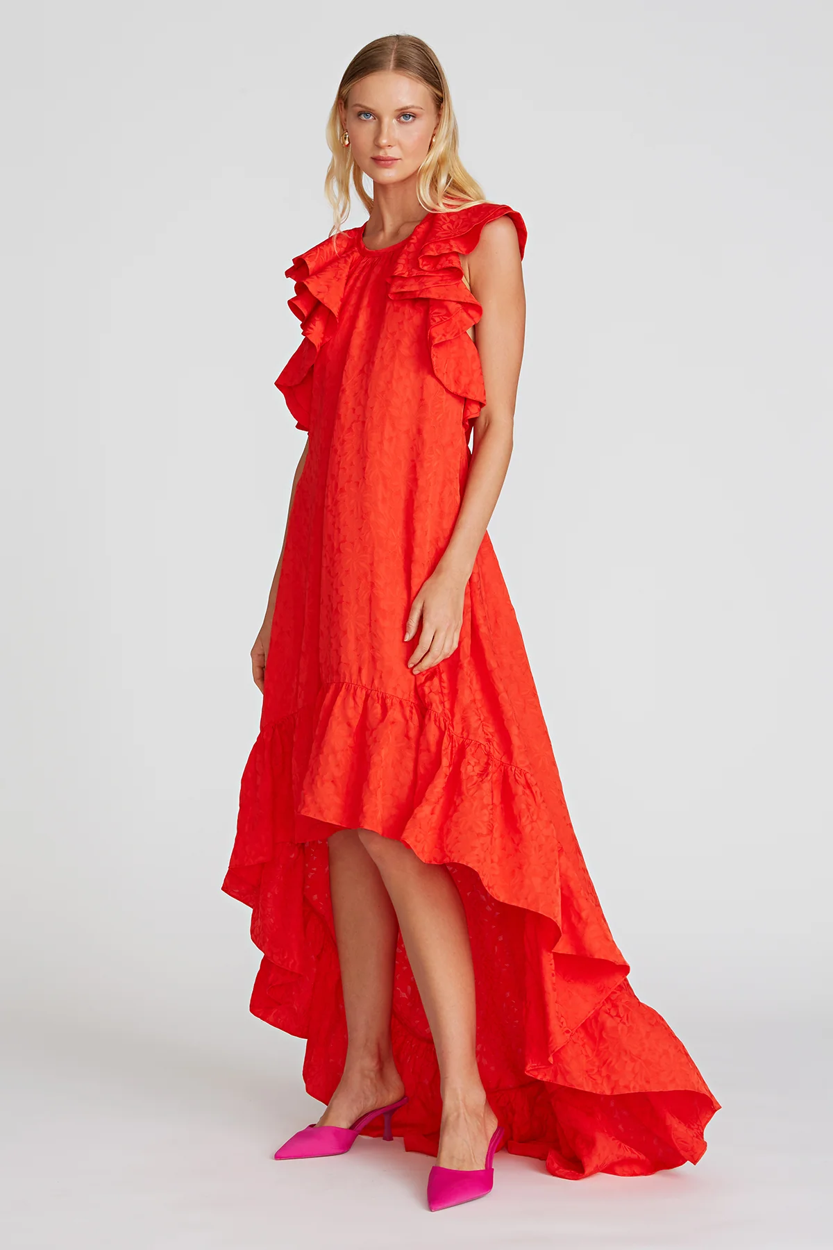 Dorota High Neck Ruffle Gown - Image 3