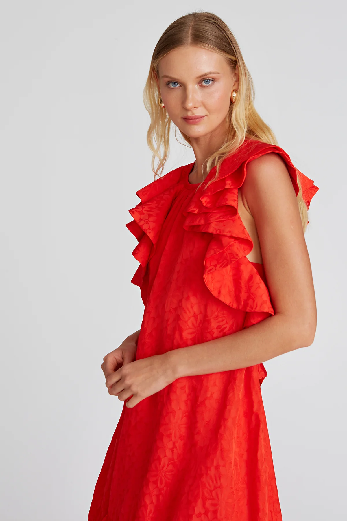 Dorota High Neck Ruffle Gown - Image 5
