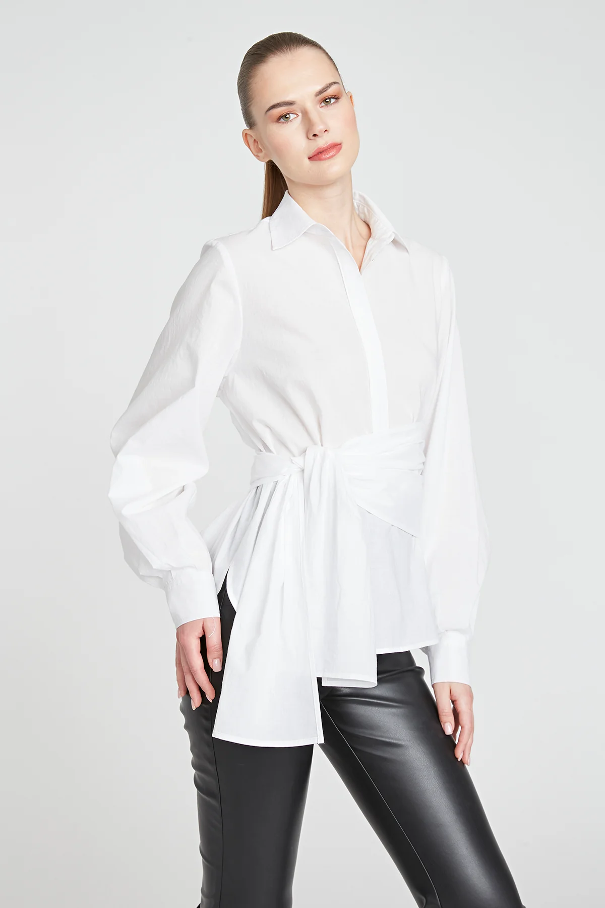 Leo Poplin Tie Top - Image 4
