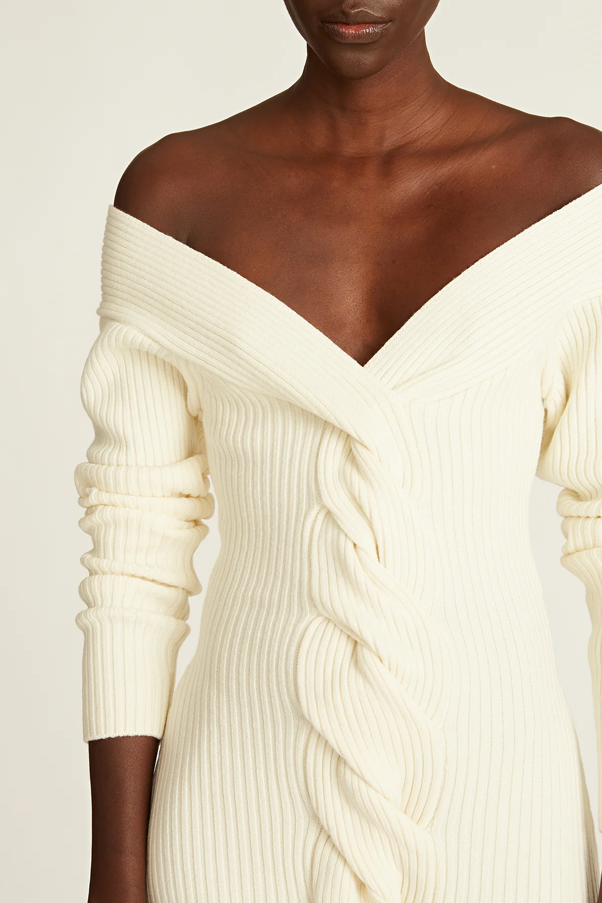 Trianna Off Shoulder Wool Dress - Image 4