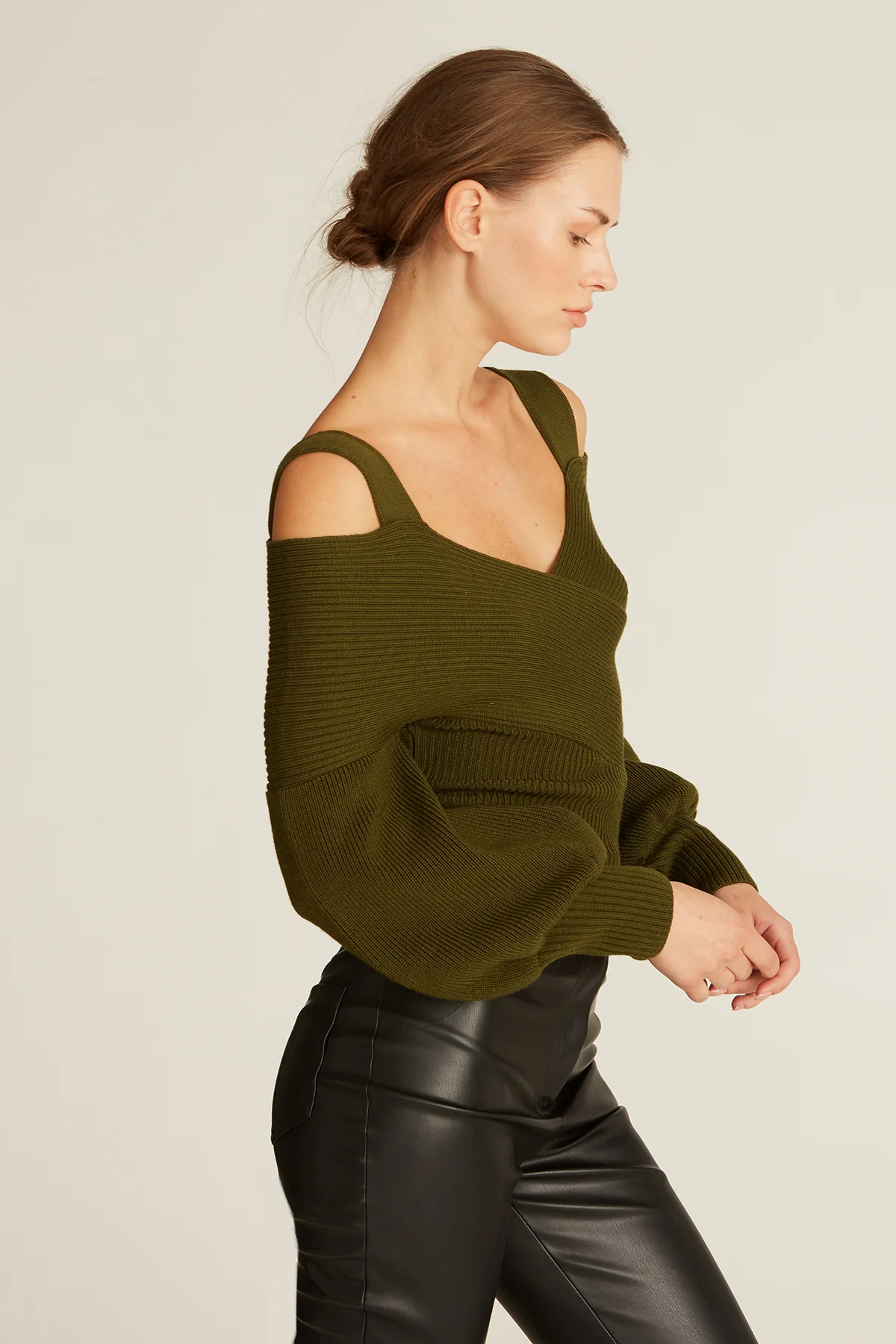 Violetta Off Shoulder Wool Sweater - Image 3