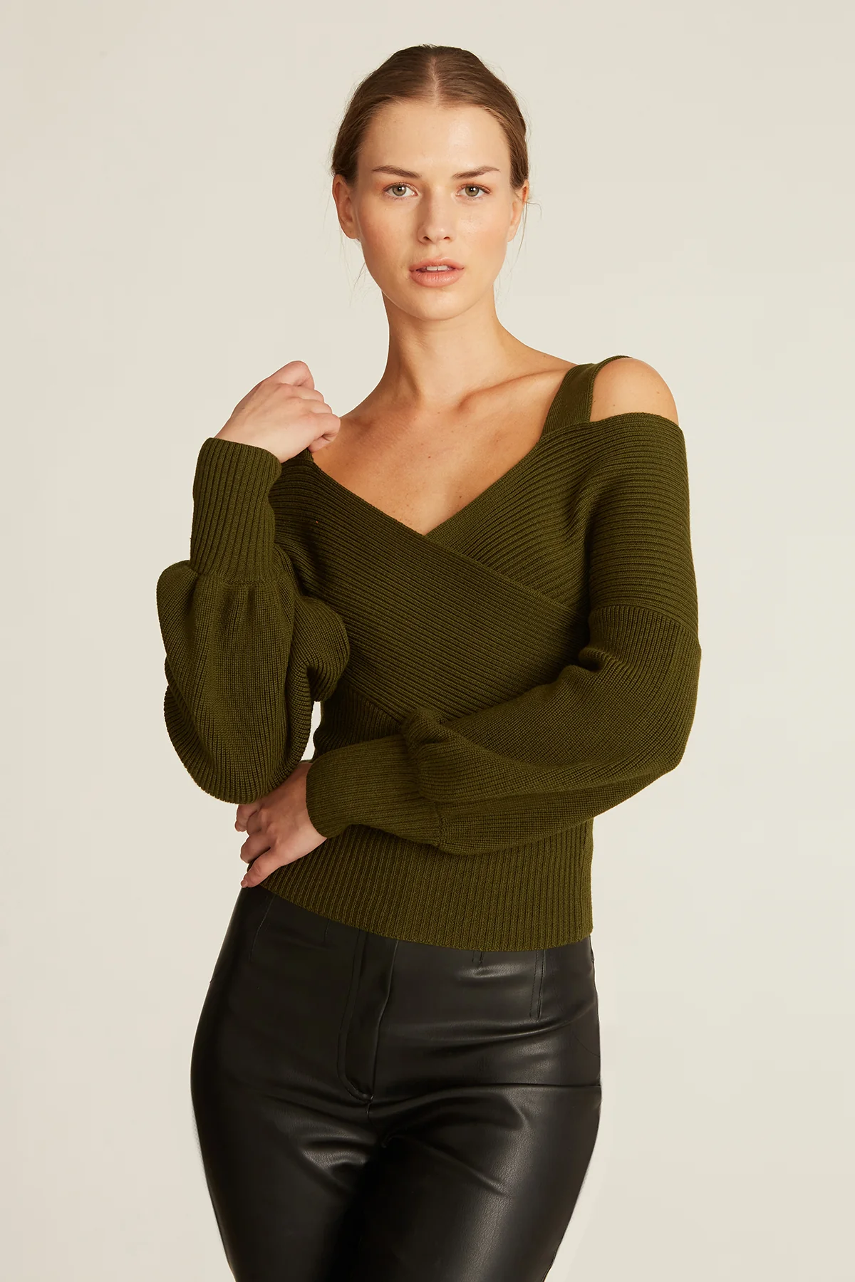 Violetta Off Shoulder Wool Sweater - Image 5