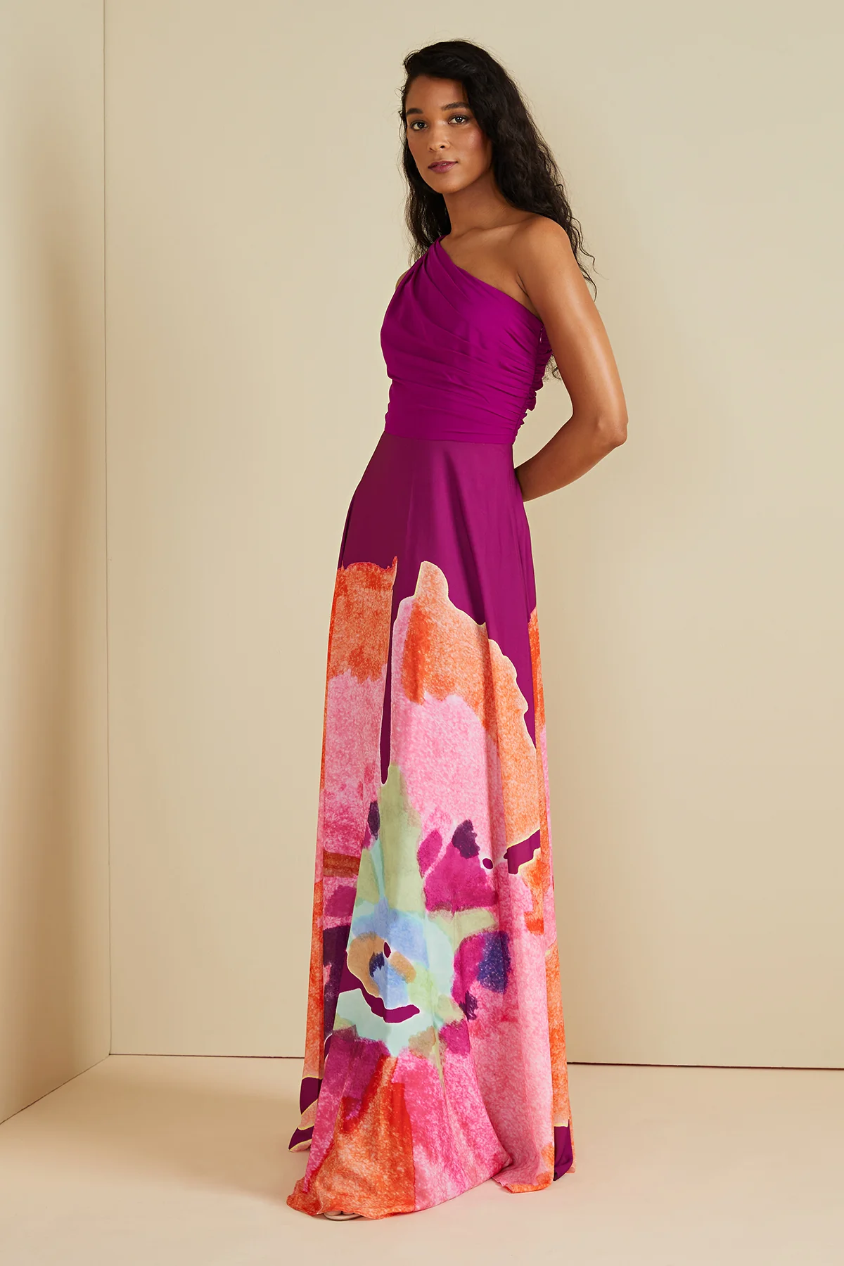 Atlas One Shoulder Gown - Image 3