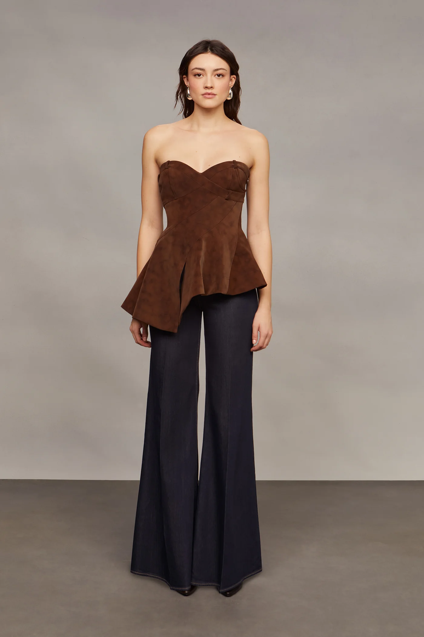 Augusta Bustier Peplum Top