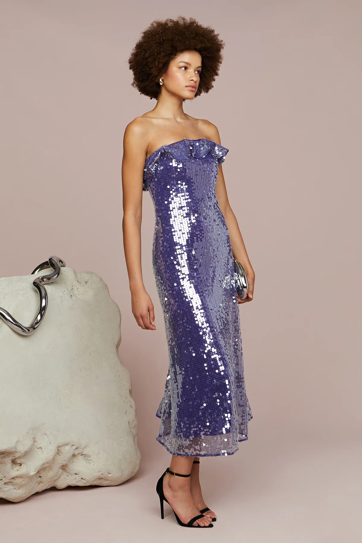 Braeylnn Mesh Sequin Midi - Image 8
