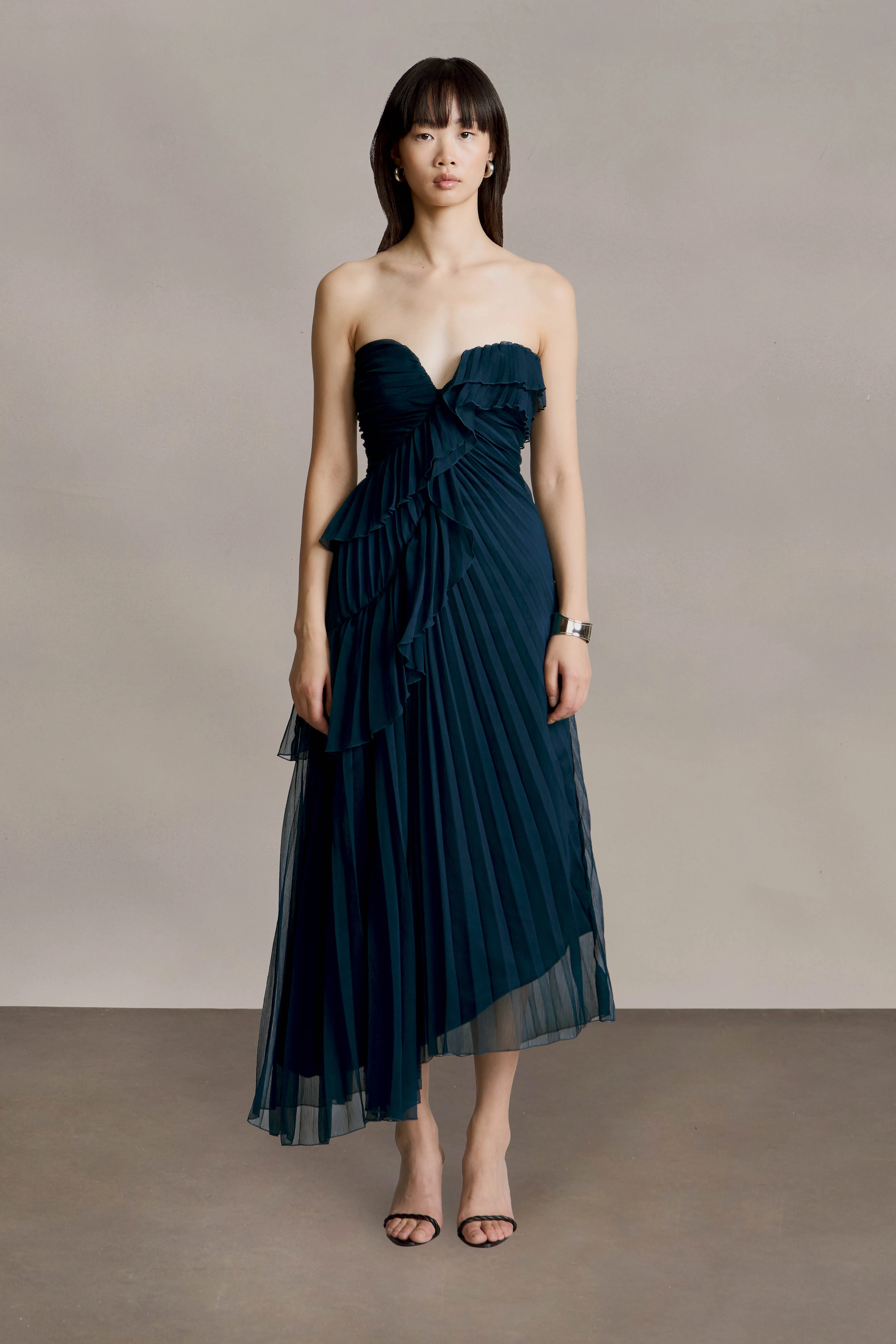 Caitlyn Strapless Midi Dress