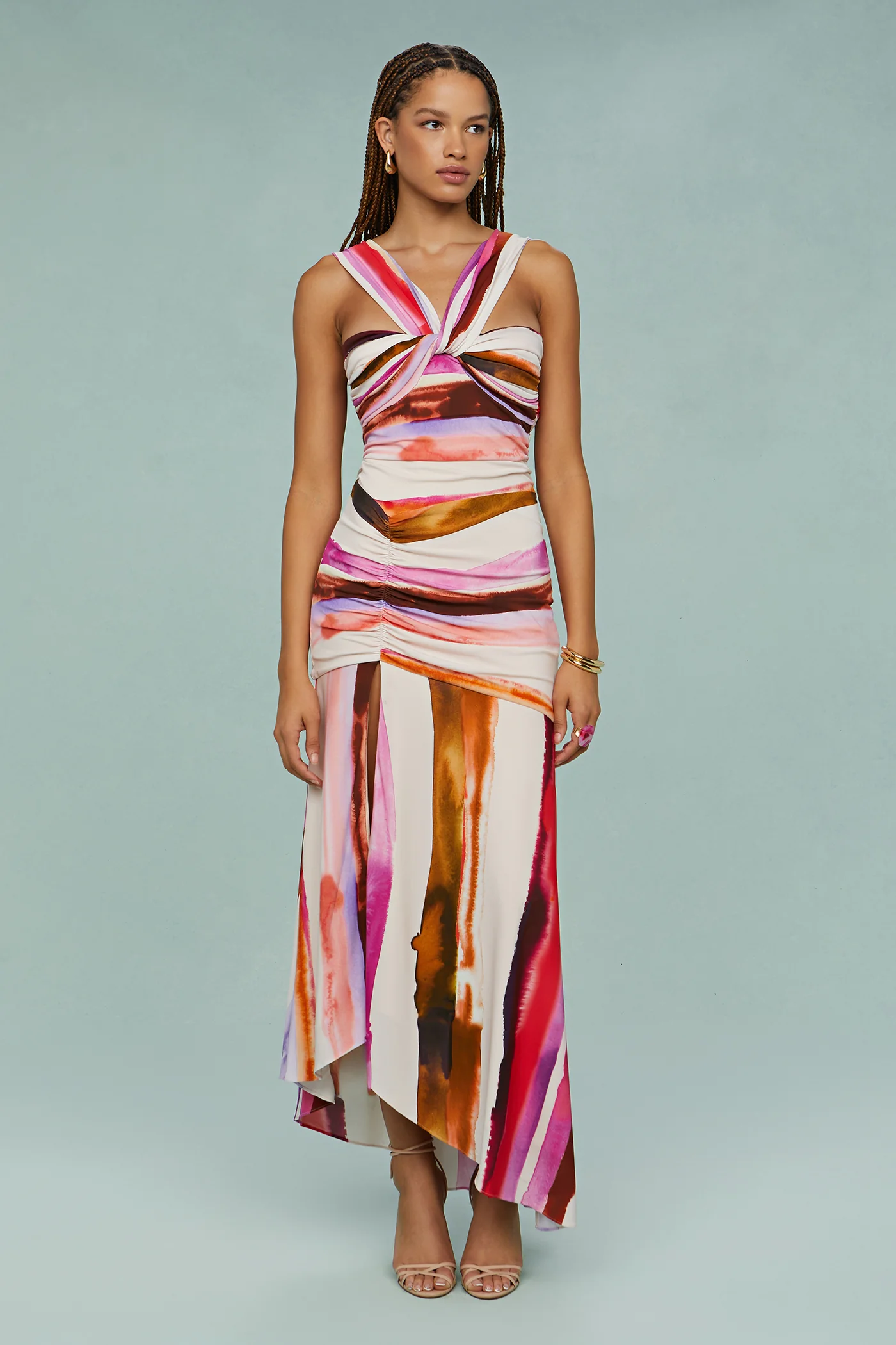 Casi Printed Jersey Midi Dress
