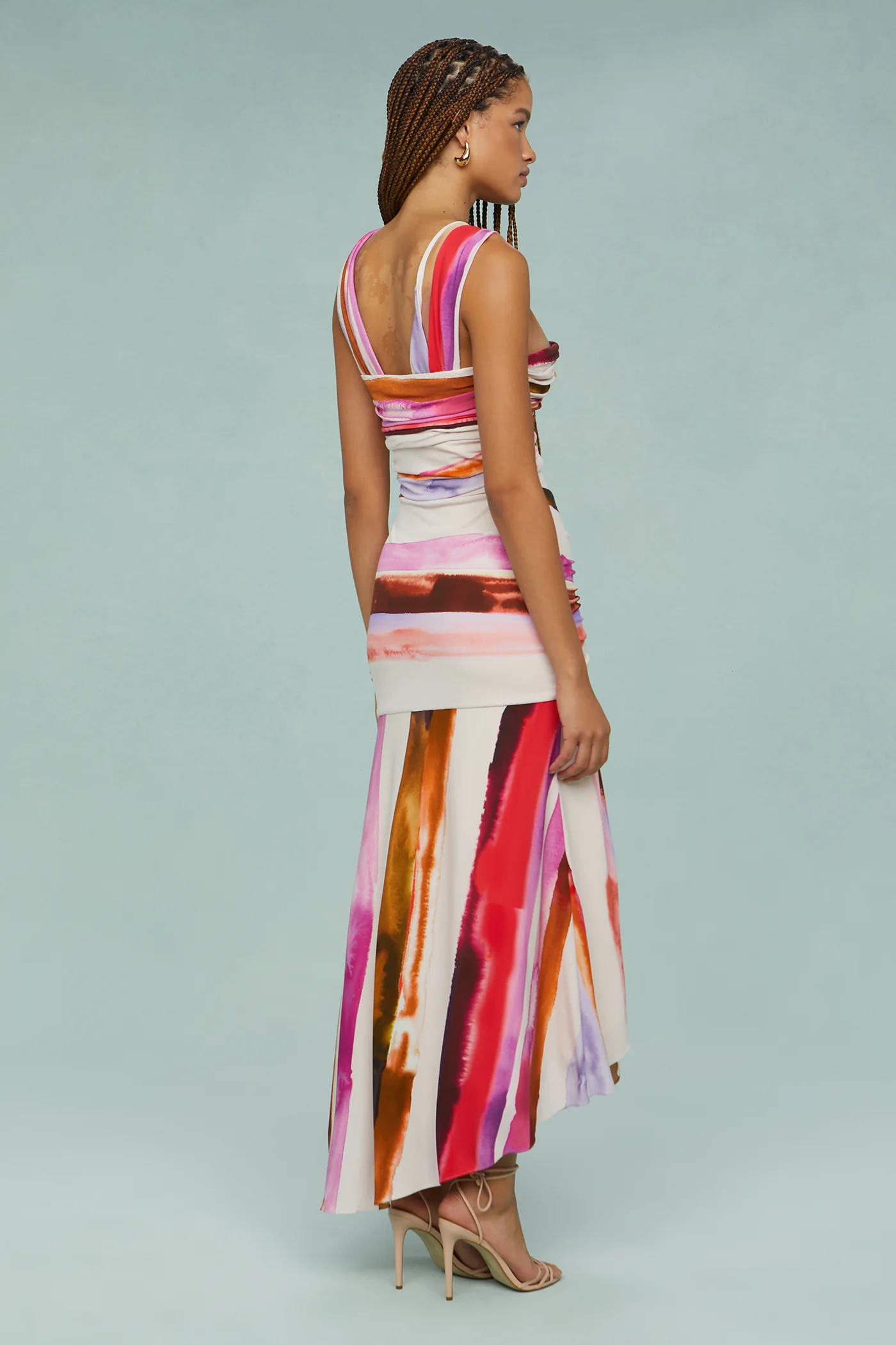 Casi Printed Jersey Midi Dress - Image 10
