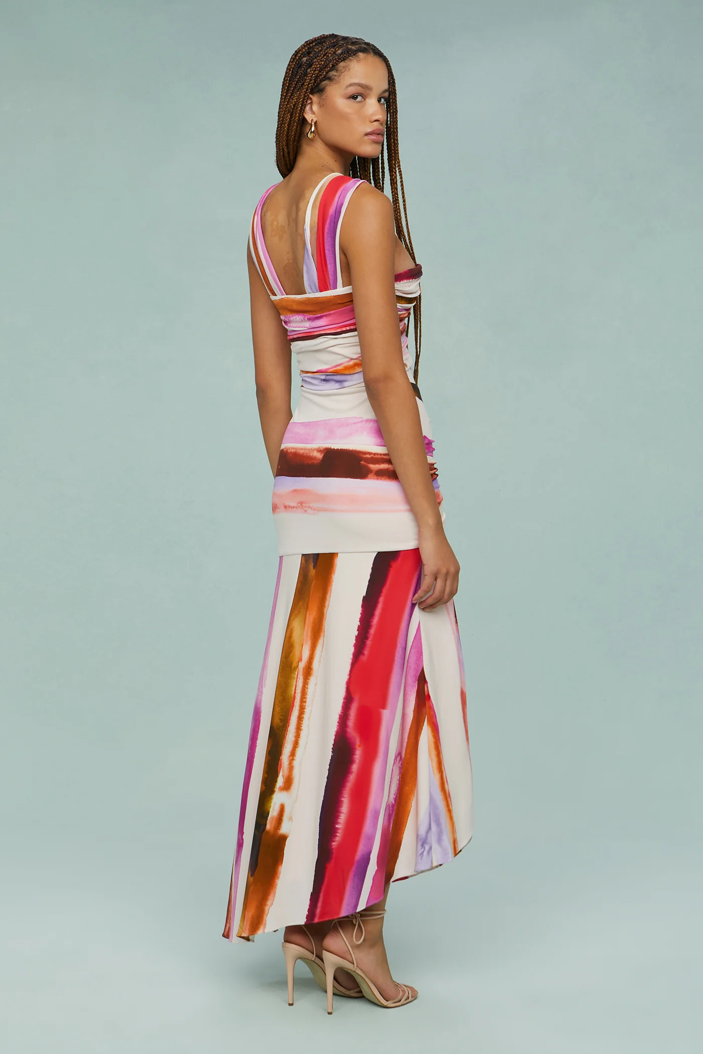 Casi Printed Jersey Midi Dress - Image 11