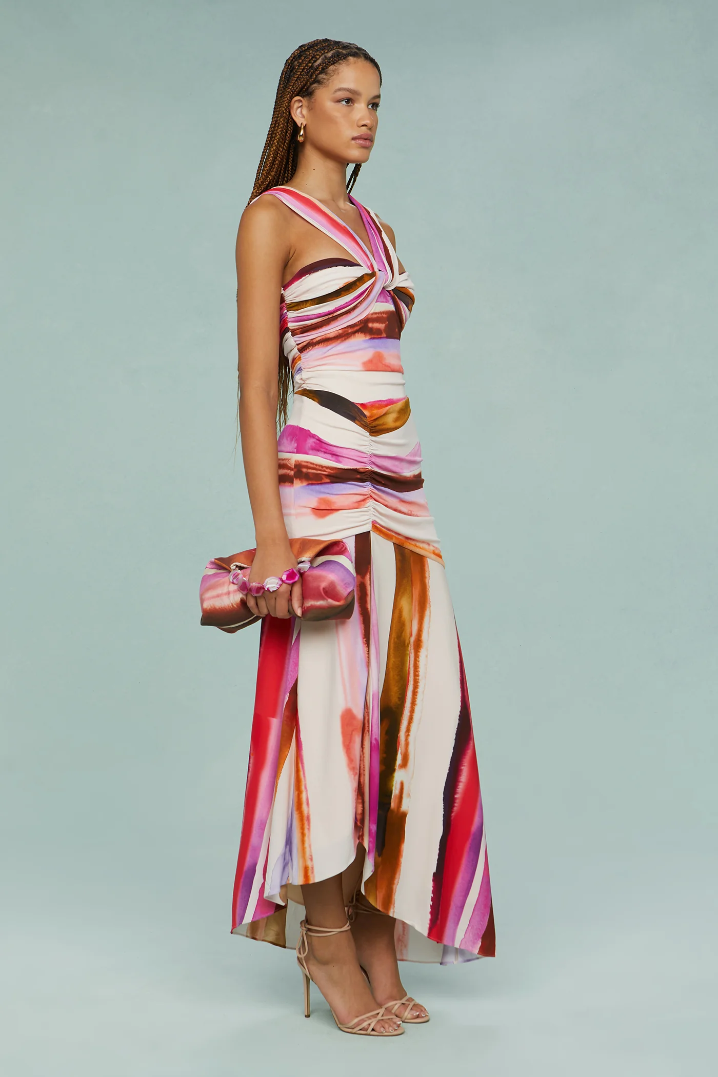 Casi Printed Jersey Midi Dress - Image 3