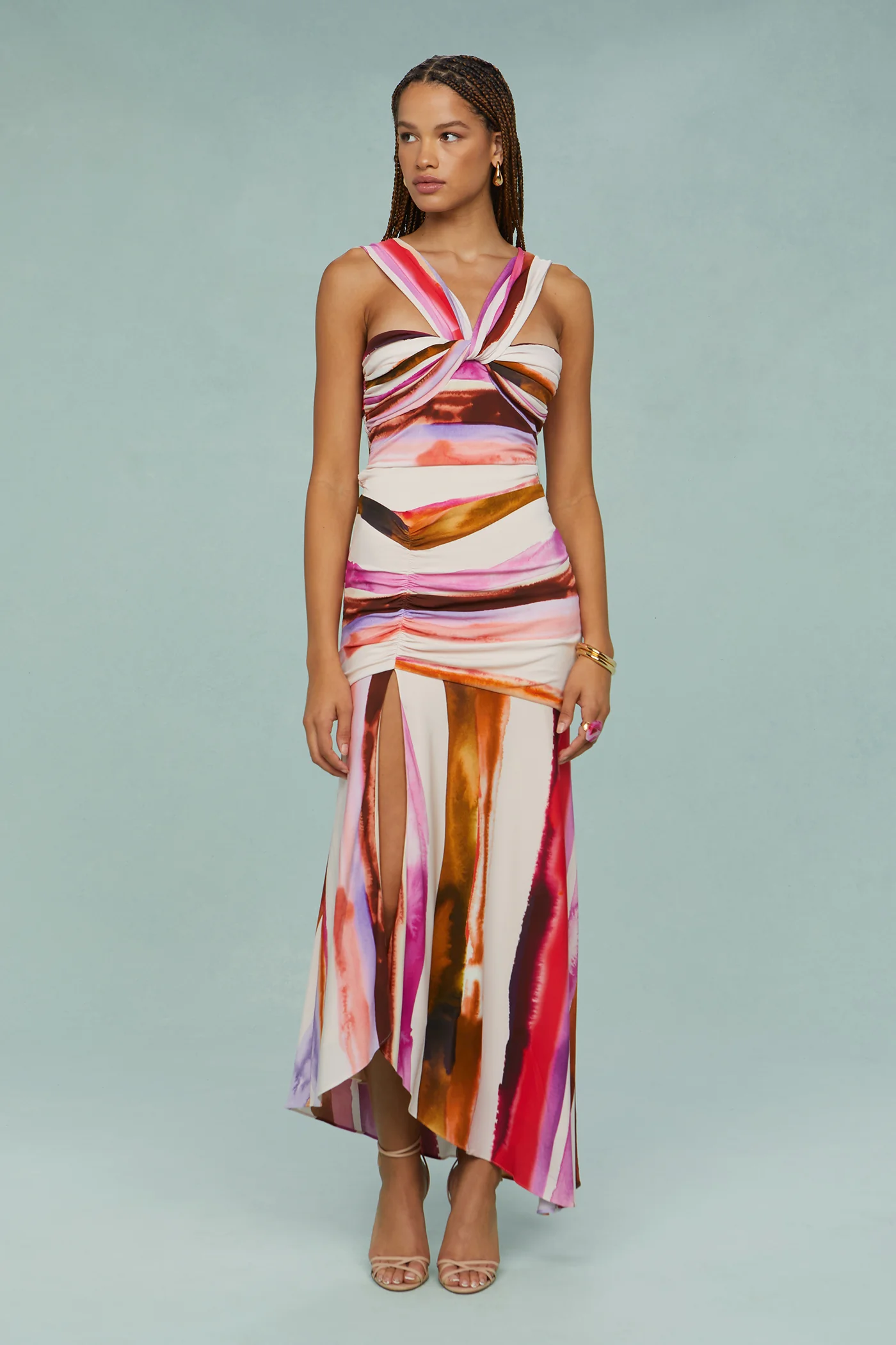 Casi Printed Jersey Midi Dress - Image 5