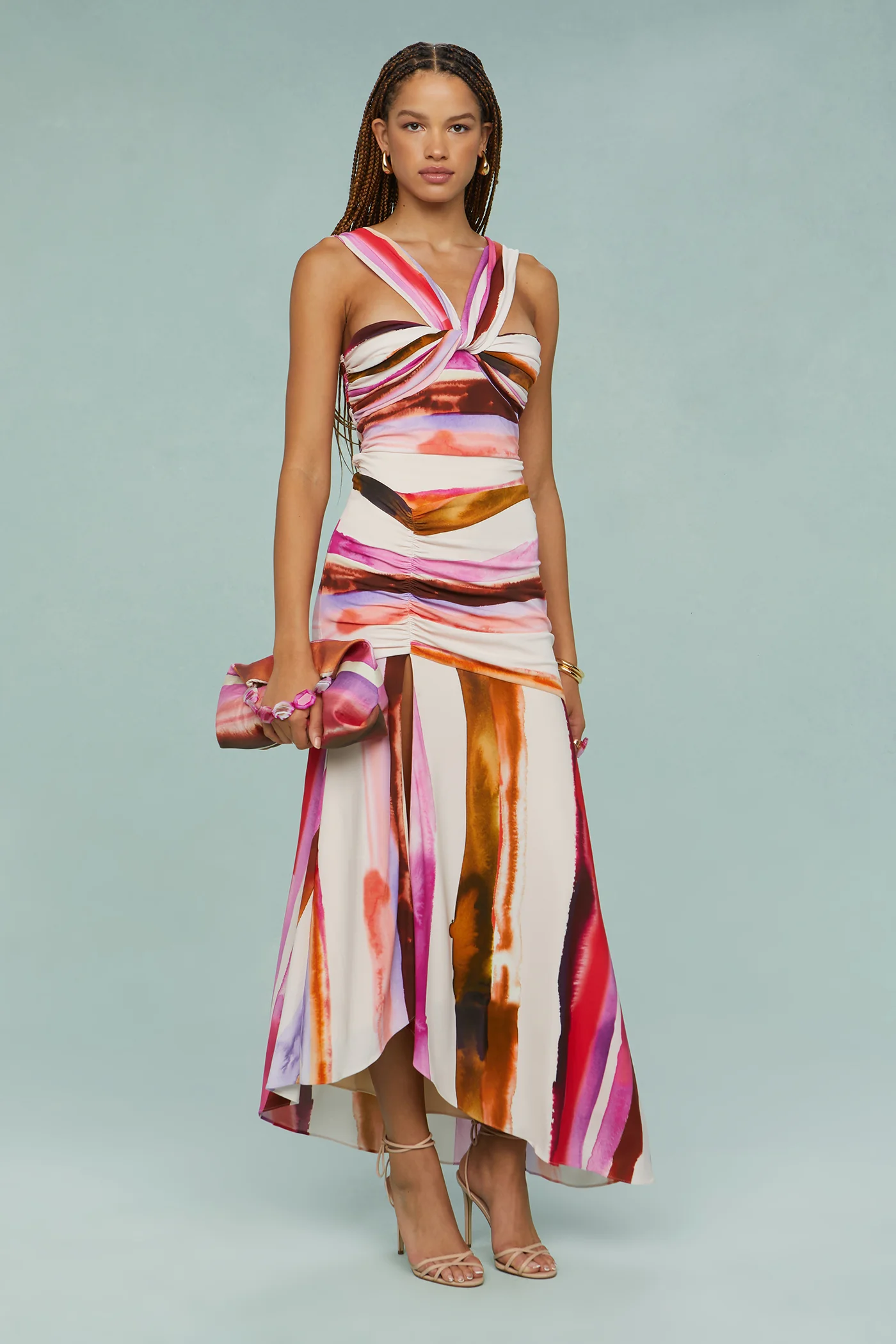 Casi Printed Jersey Midi Dress - Image 7