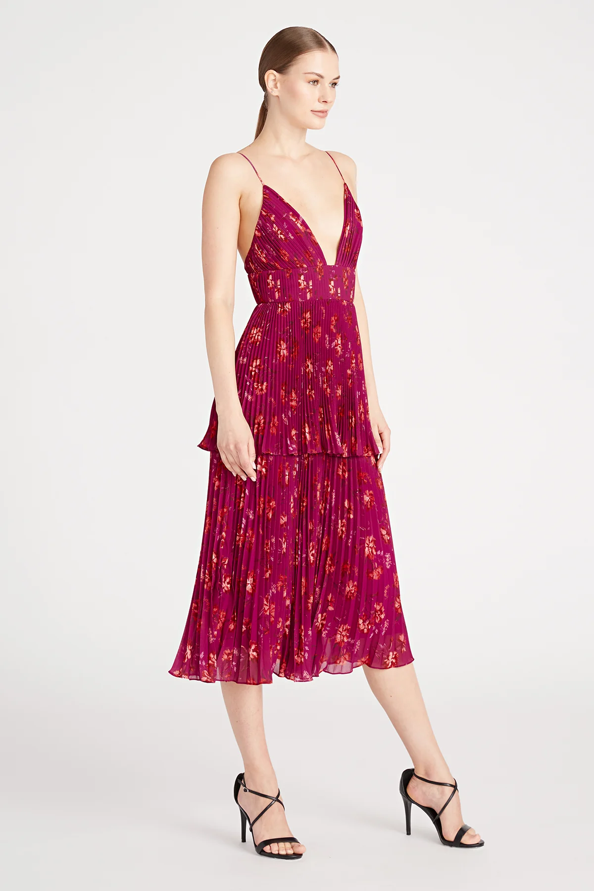 Catarina V Neck Pleated Dress - Image 3