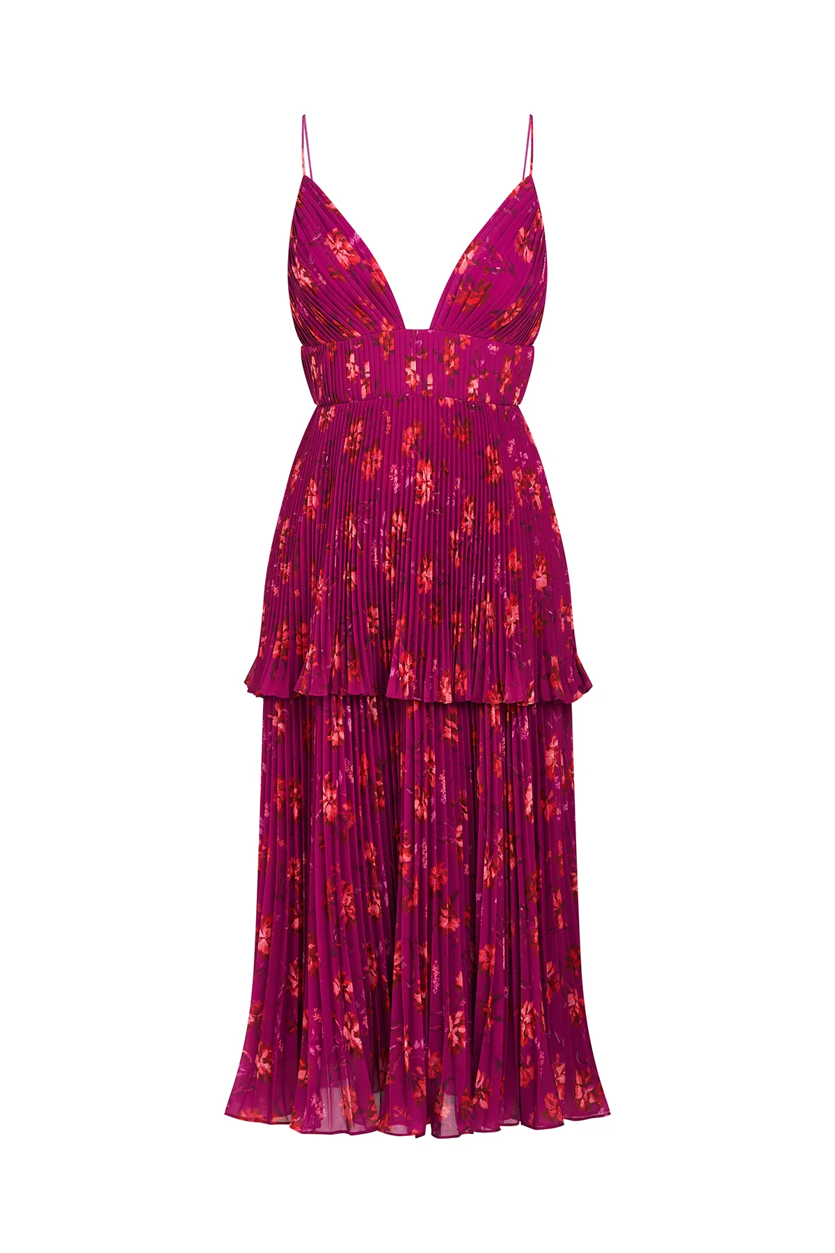 Catarina V Neck Pleated Dress - Image 8