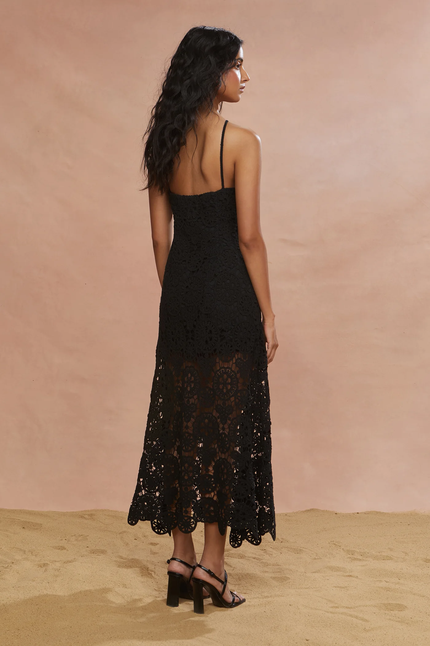 Crochet Midi Halter Dress - Image 2