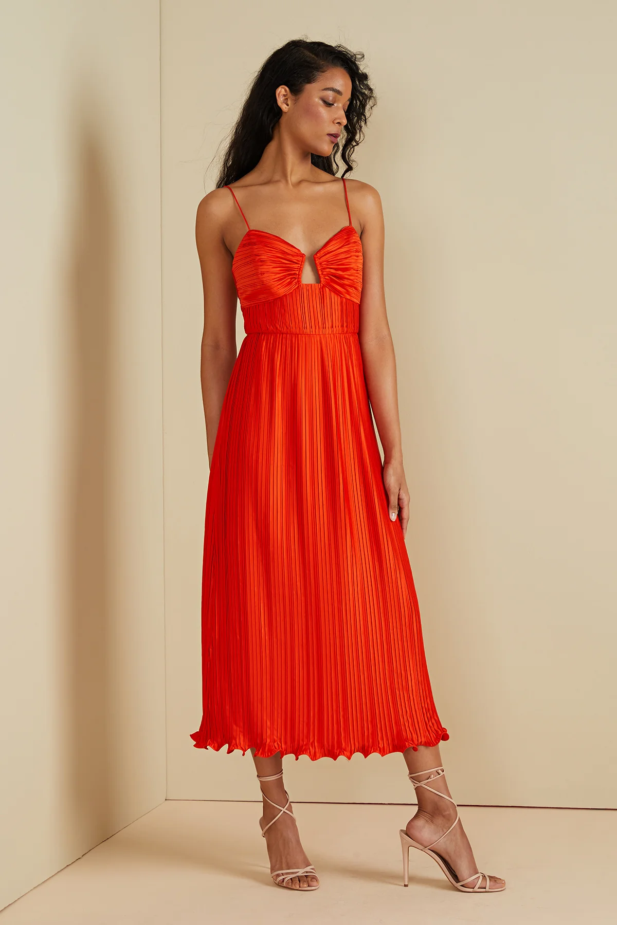 Dannie Pleated Midi Dress - Image 3