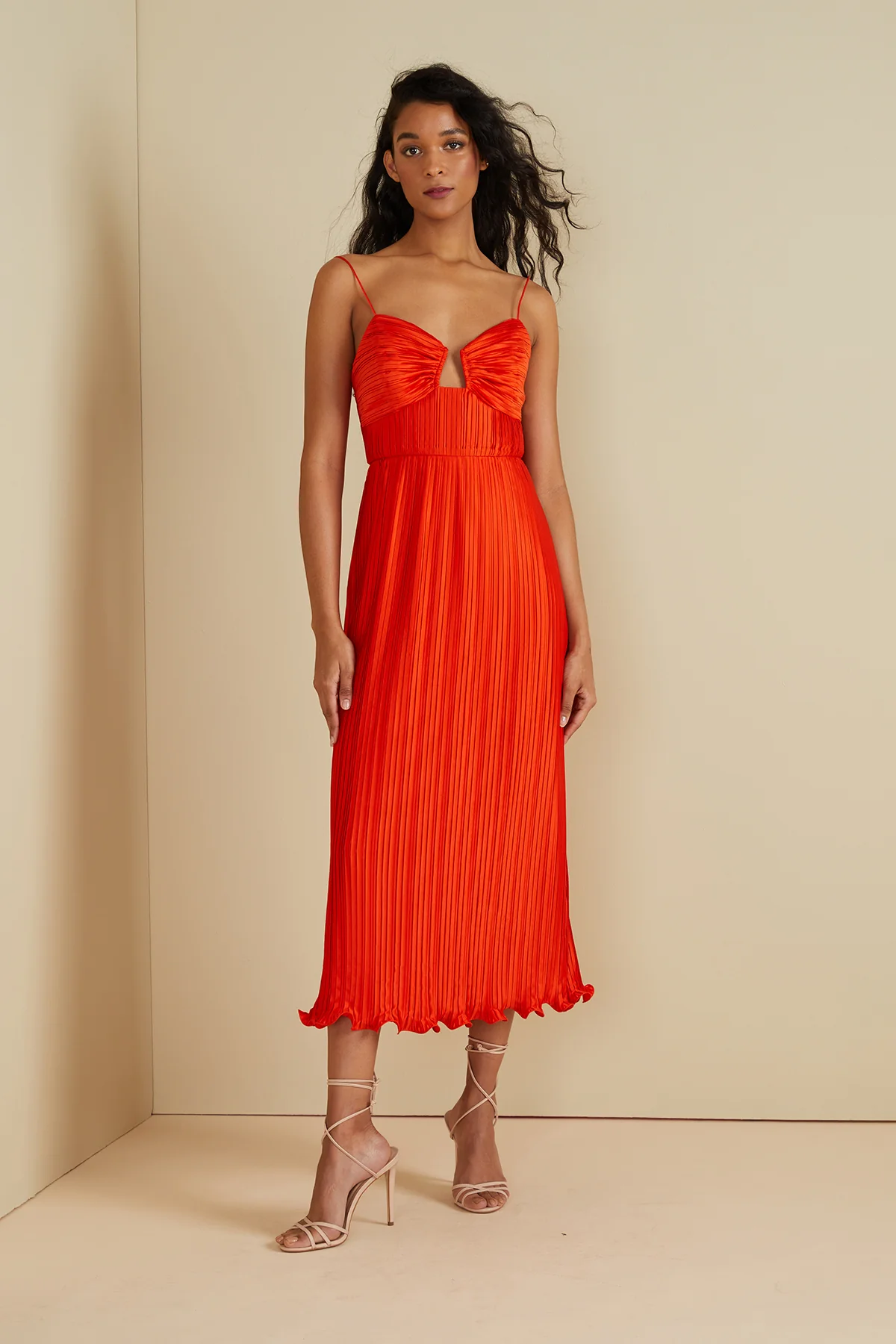 Dannie Pleated Midi Dress - Image 6