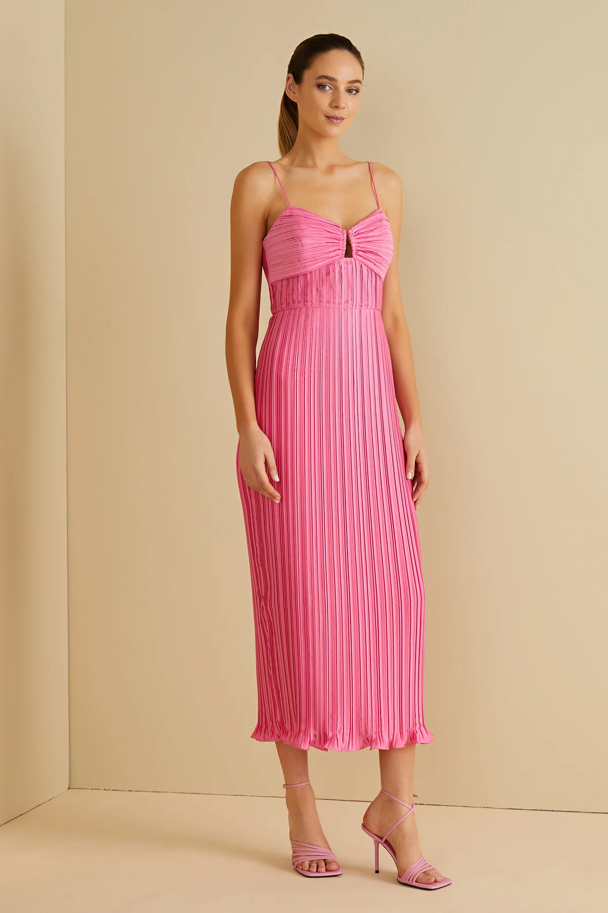 Dannie Pleated Midi Dress