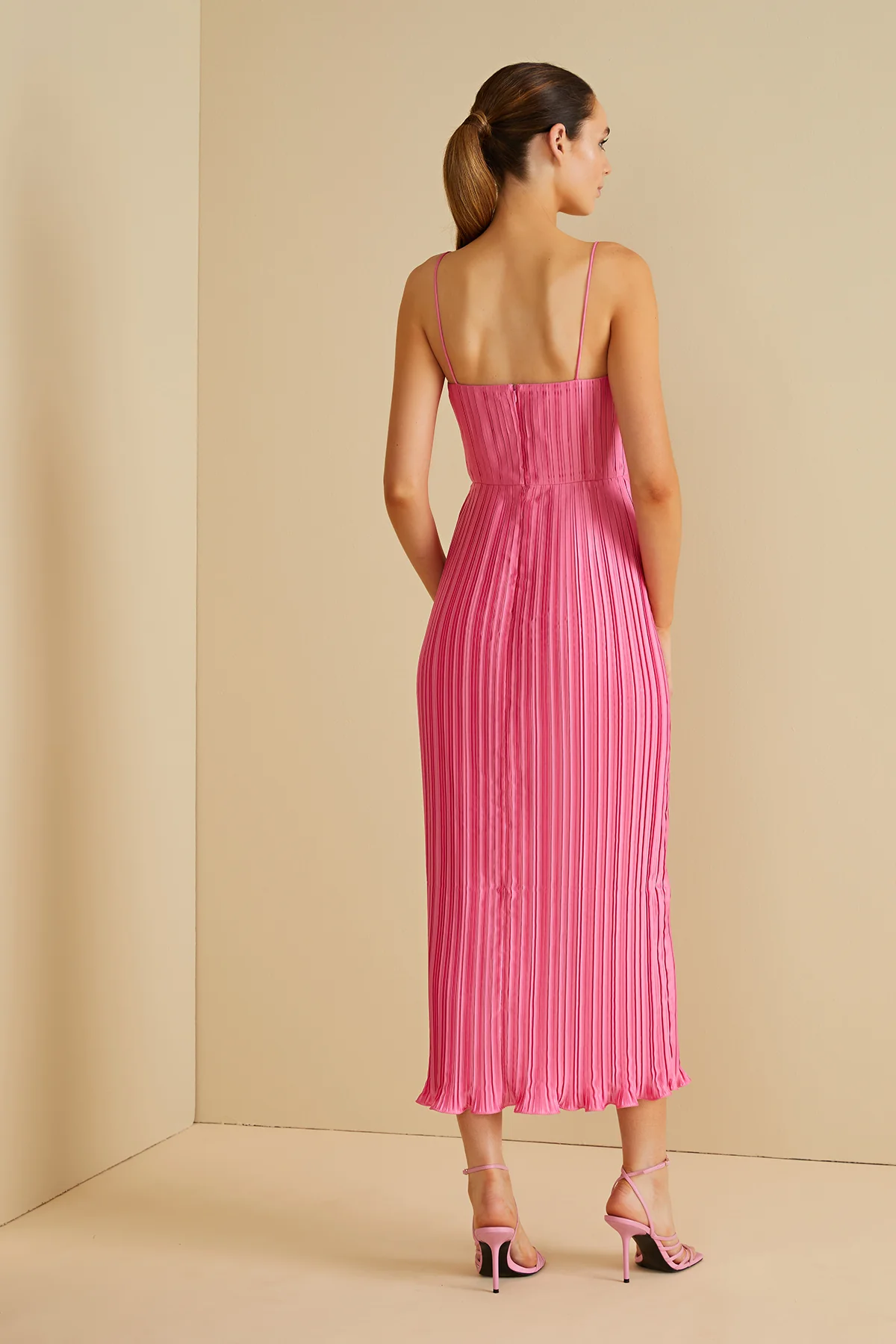 Dannie Pleated Midi Dress - Image 3