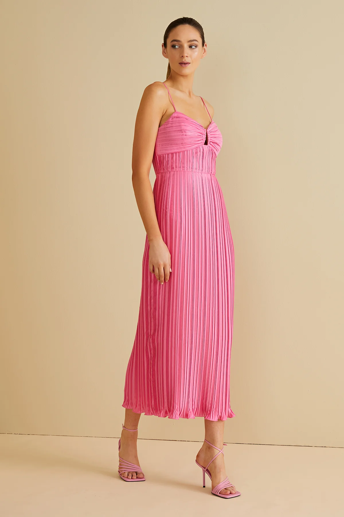 Dannie Pleated Midi Dress - Image 5
