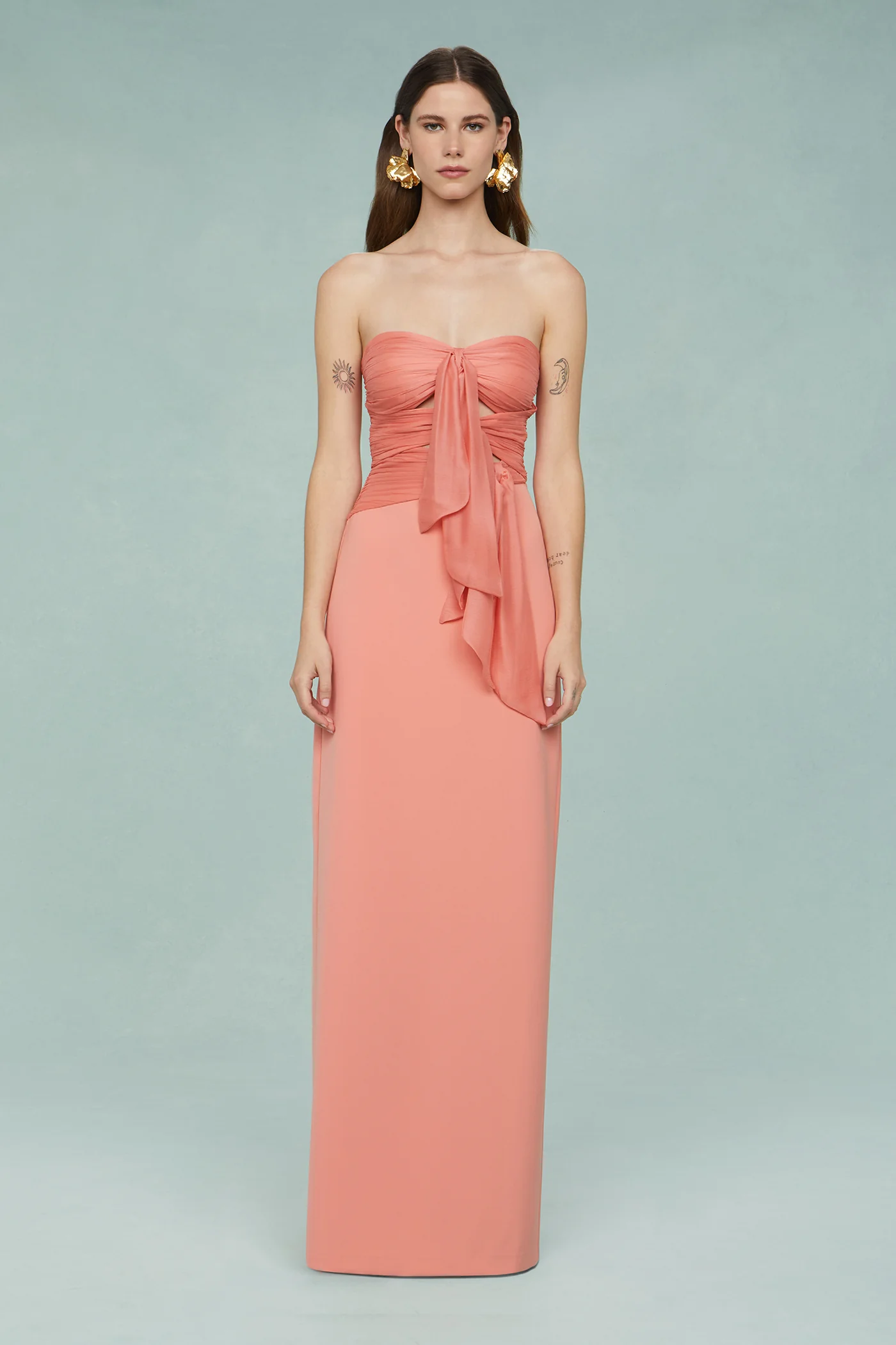 Diana Cutout Bow Combo Gown - Image 6