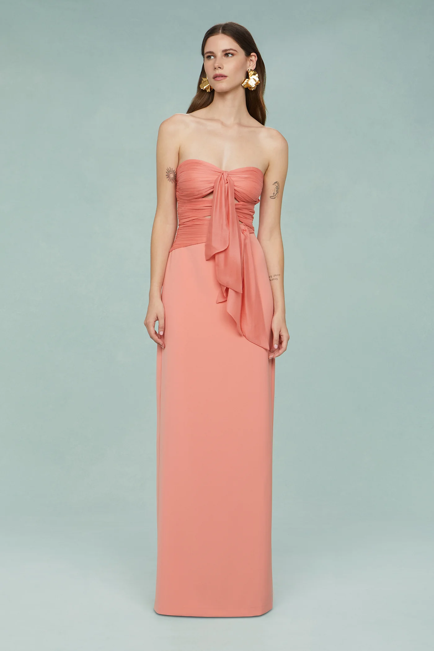 Diana Cutout Bow Combo Gown - Image 7
