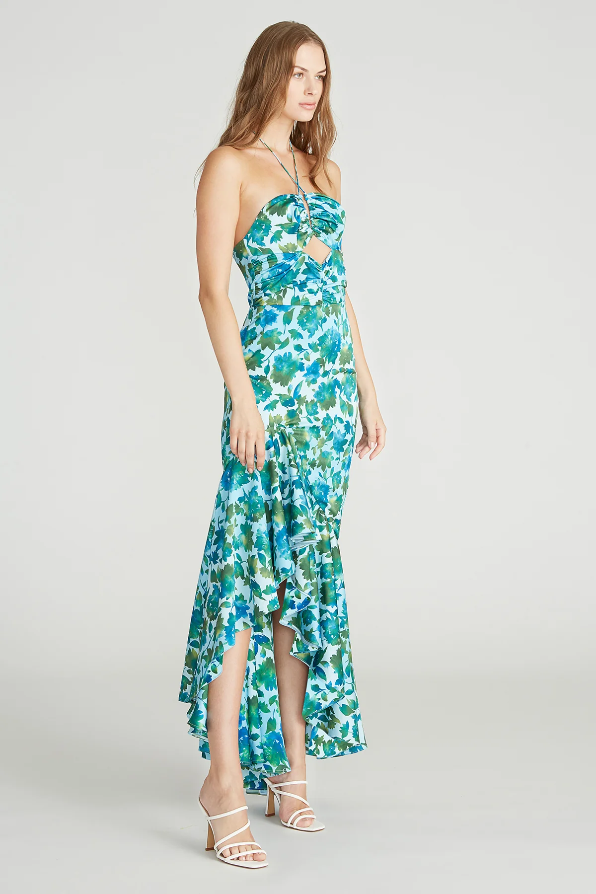 Edie High Low Tie Neck Gown - Image 3
