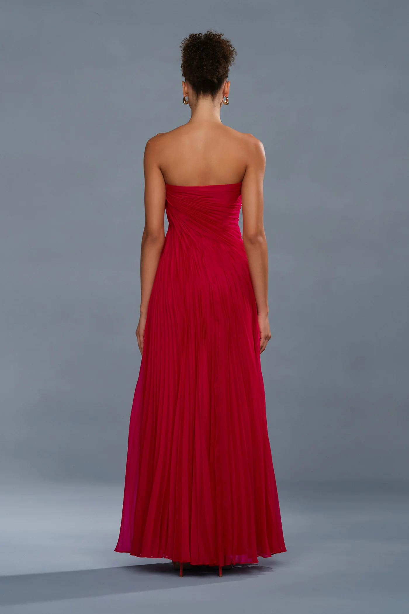 Elea Asymmetrical Pleated Gown - Image 3