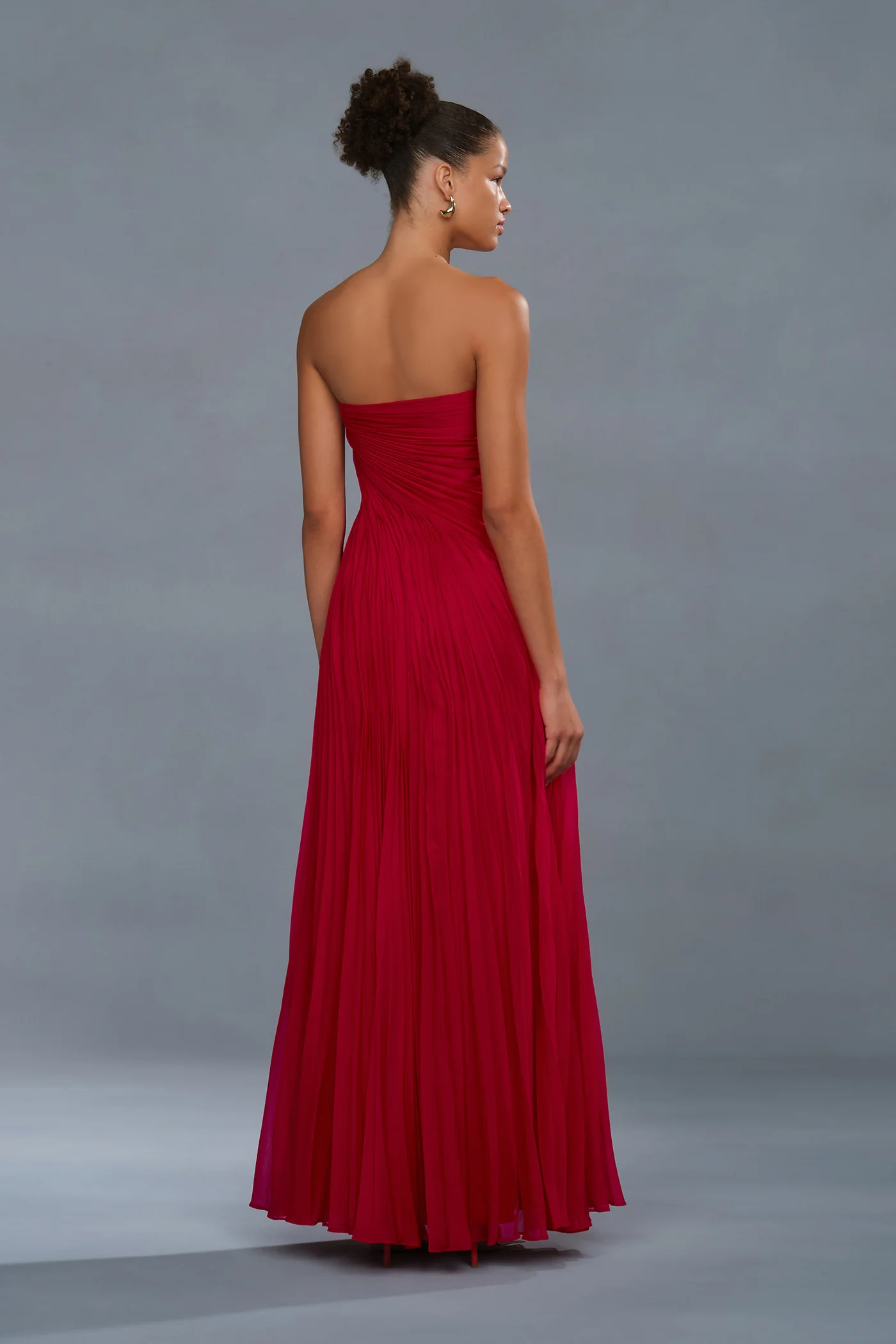 Elea Asymmetrical Pleated Gown - Image 8