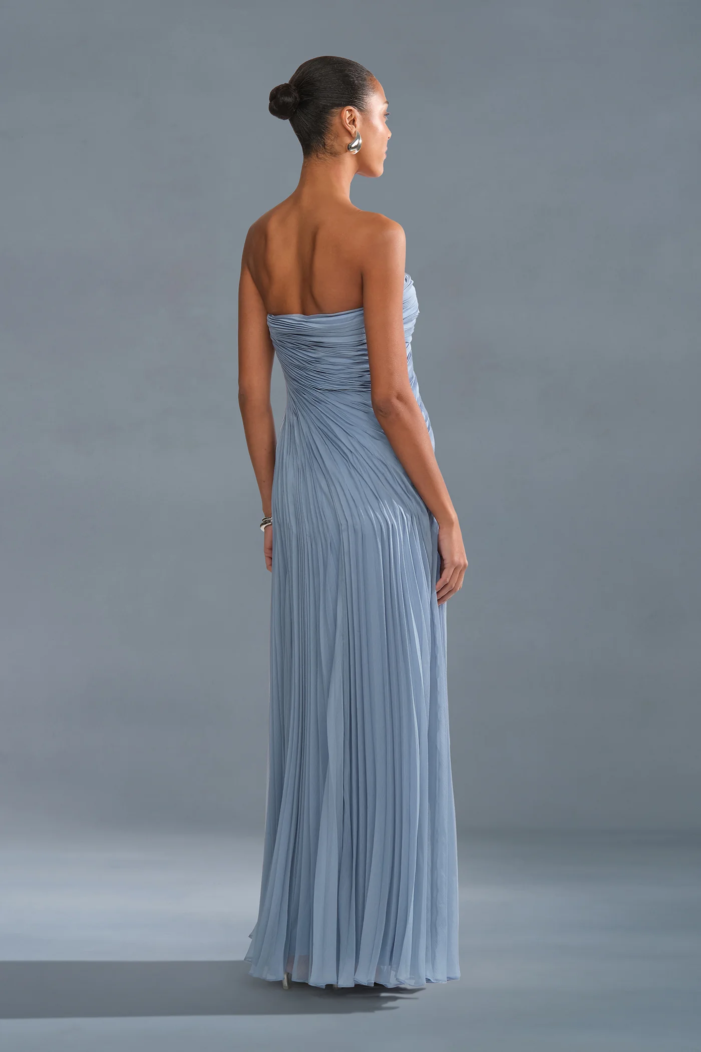 Elea Asymmetrical Pleated Gown - Image 3