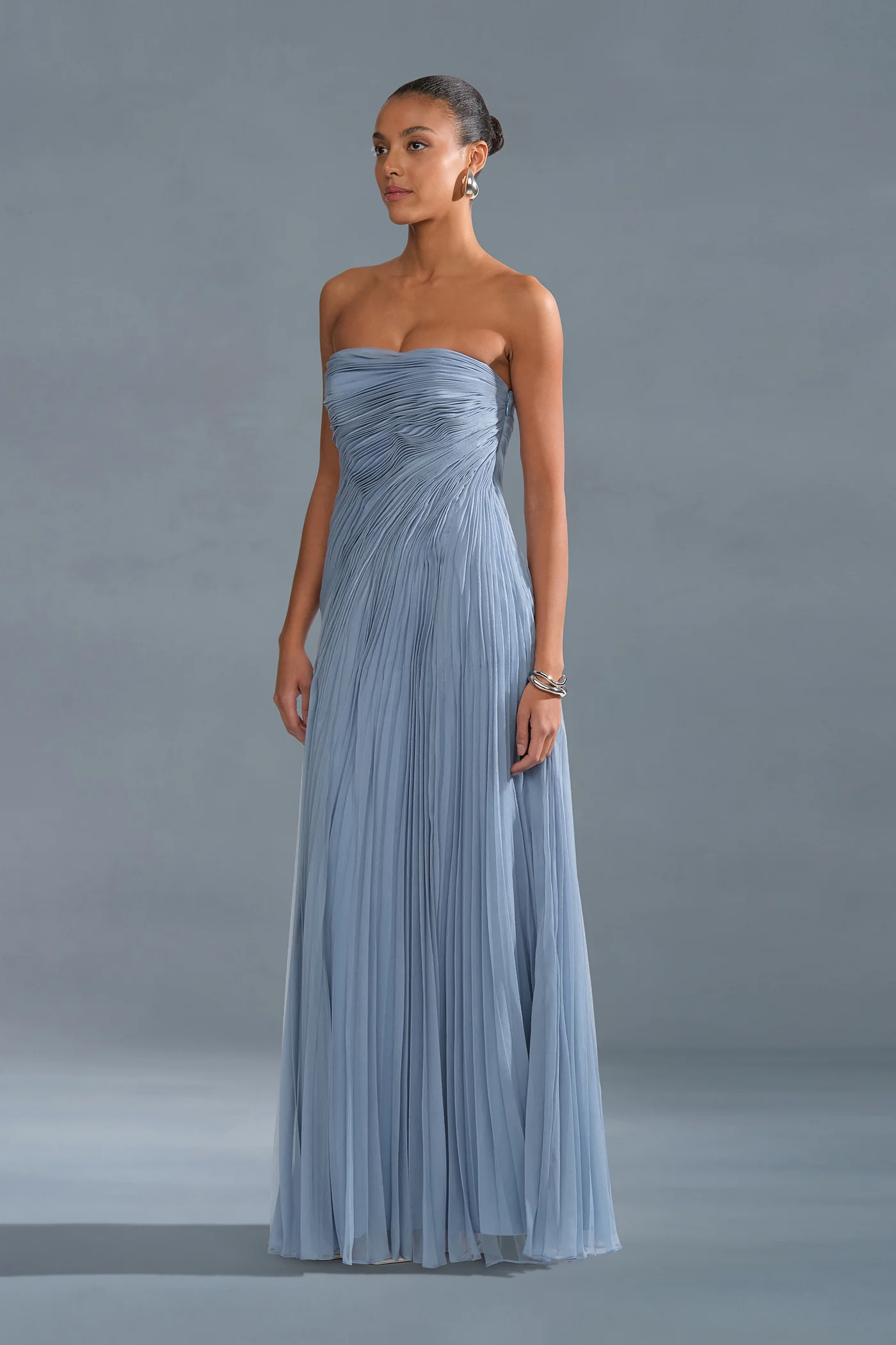 Elea Asymmetrical Pleated Gown - Image 7