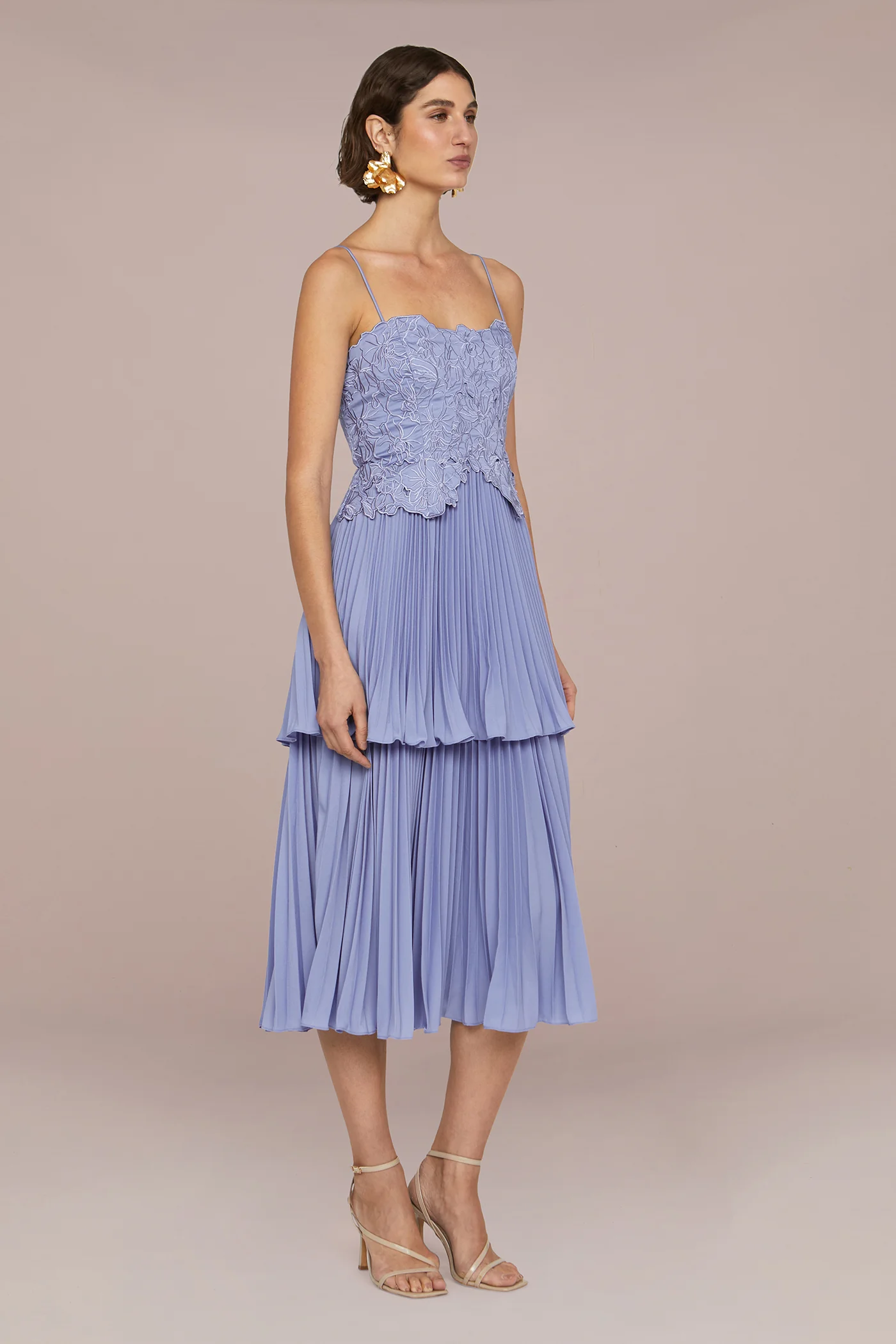 Esmae Laser Cut Floral Dress - Image 3