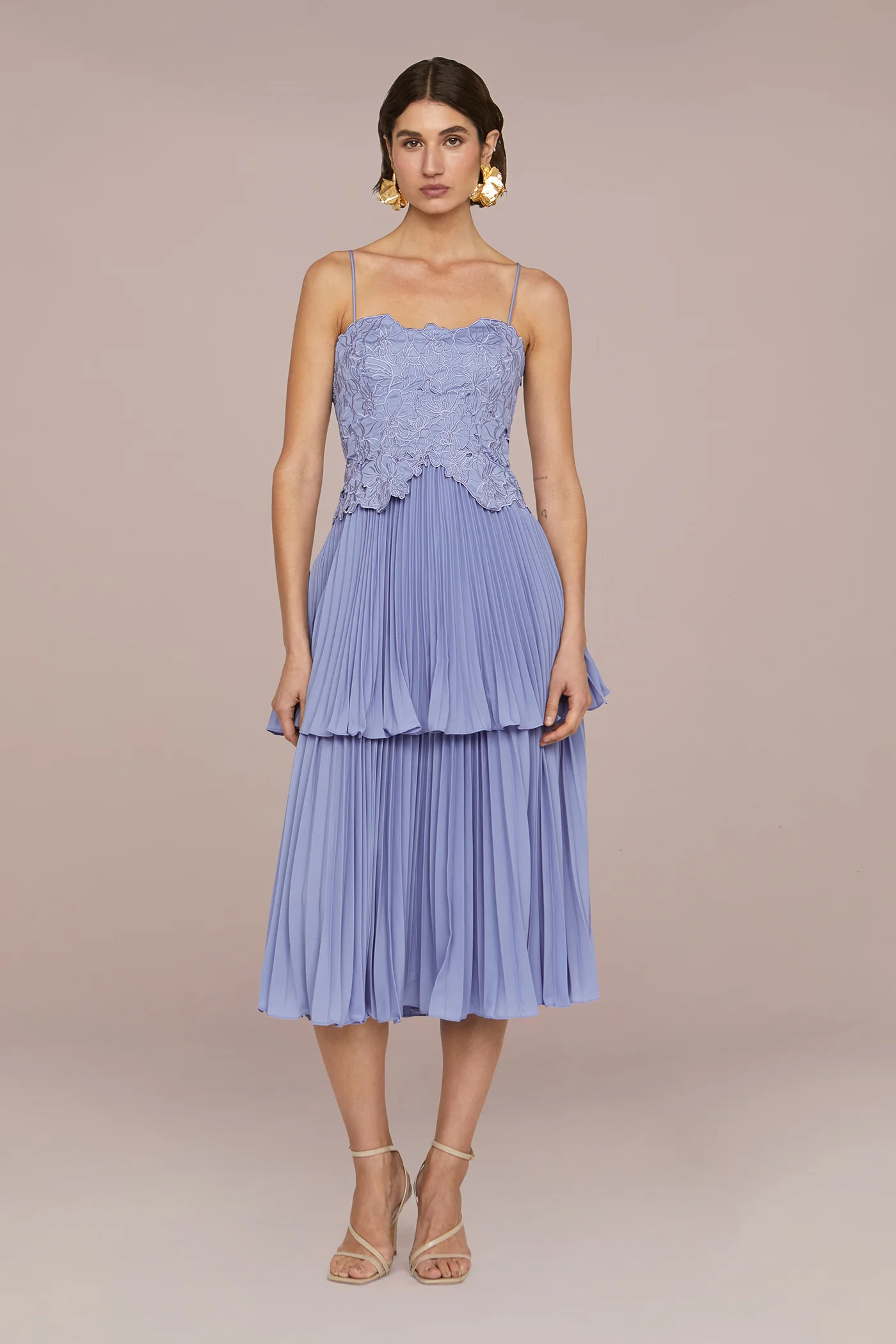 Esmae Laser Cut Floral Dress - Image 5