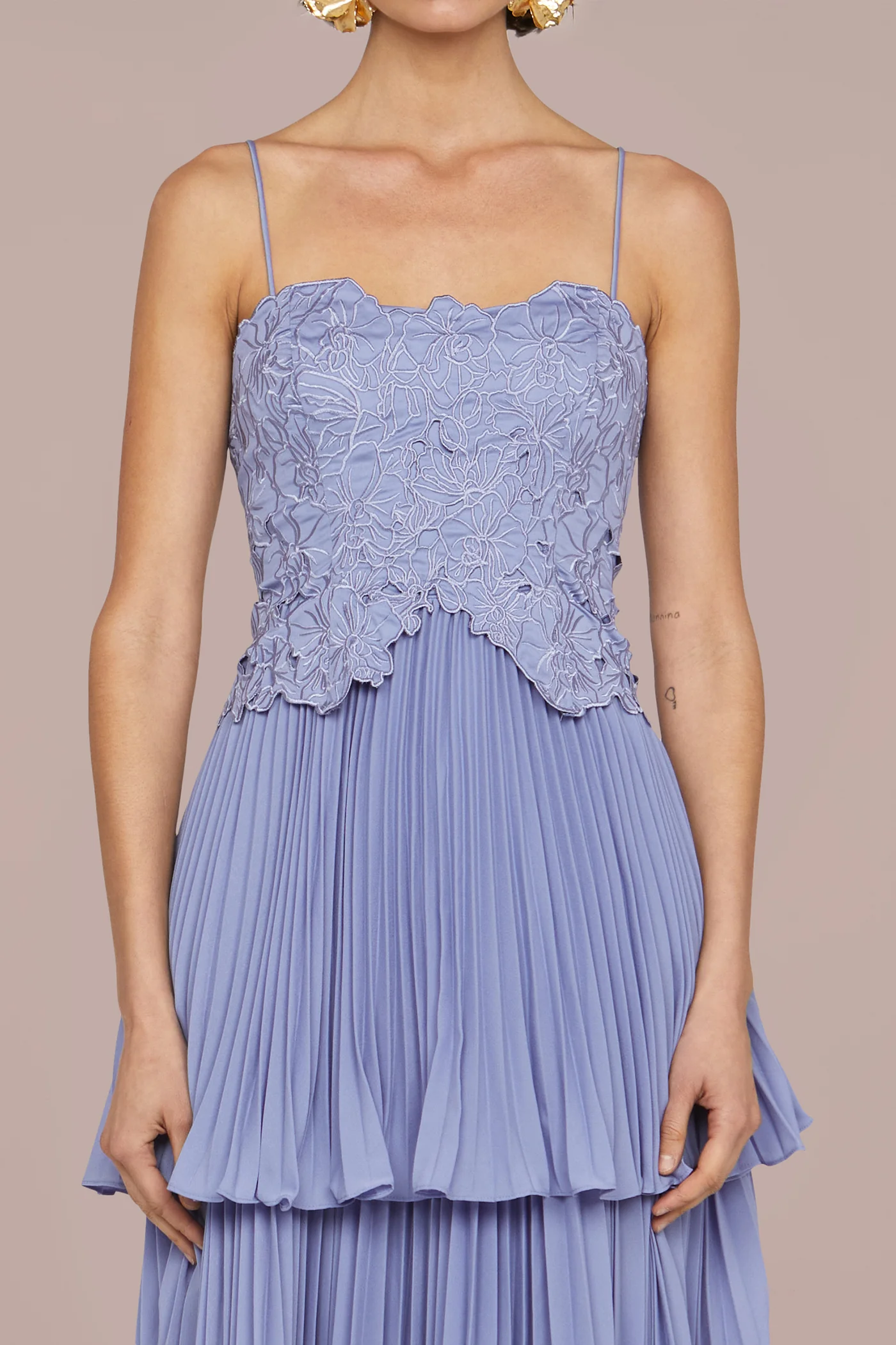 Esmae Laser Cut Floral Dress - Image 6