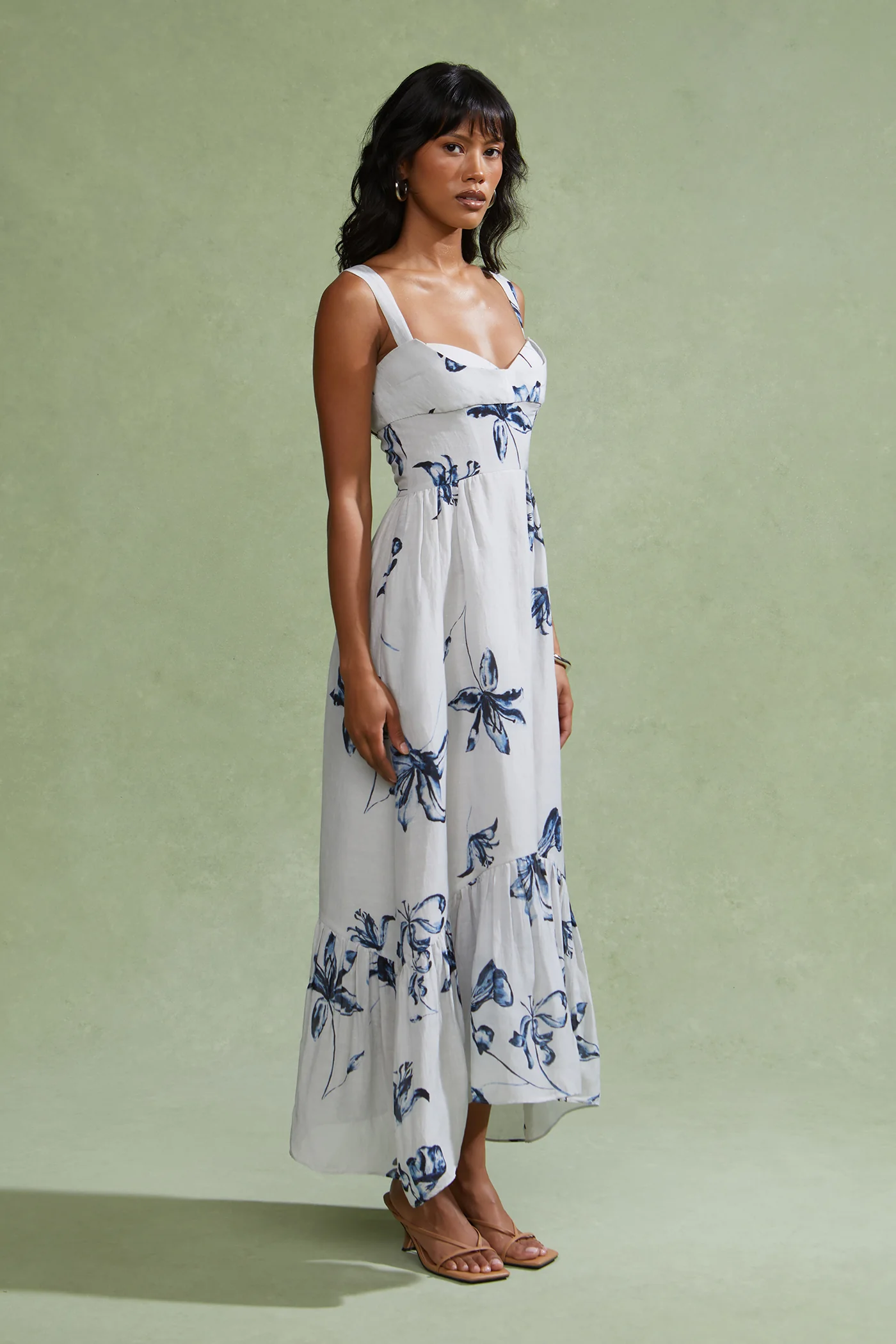 Evris Ruffle Hem Dress - Image 3
