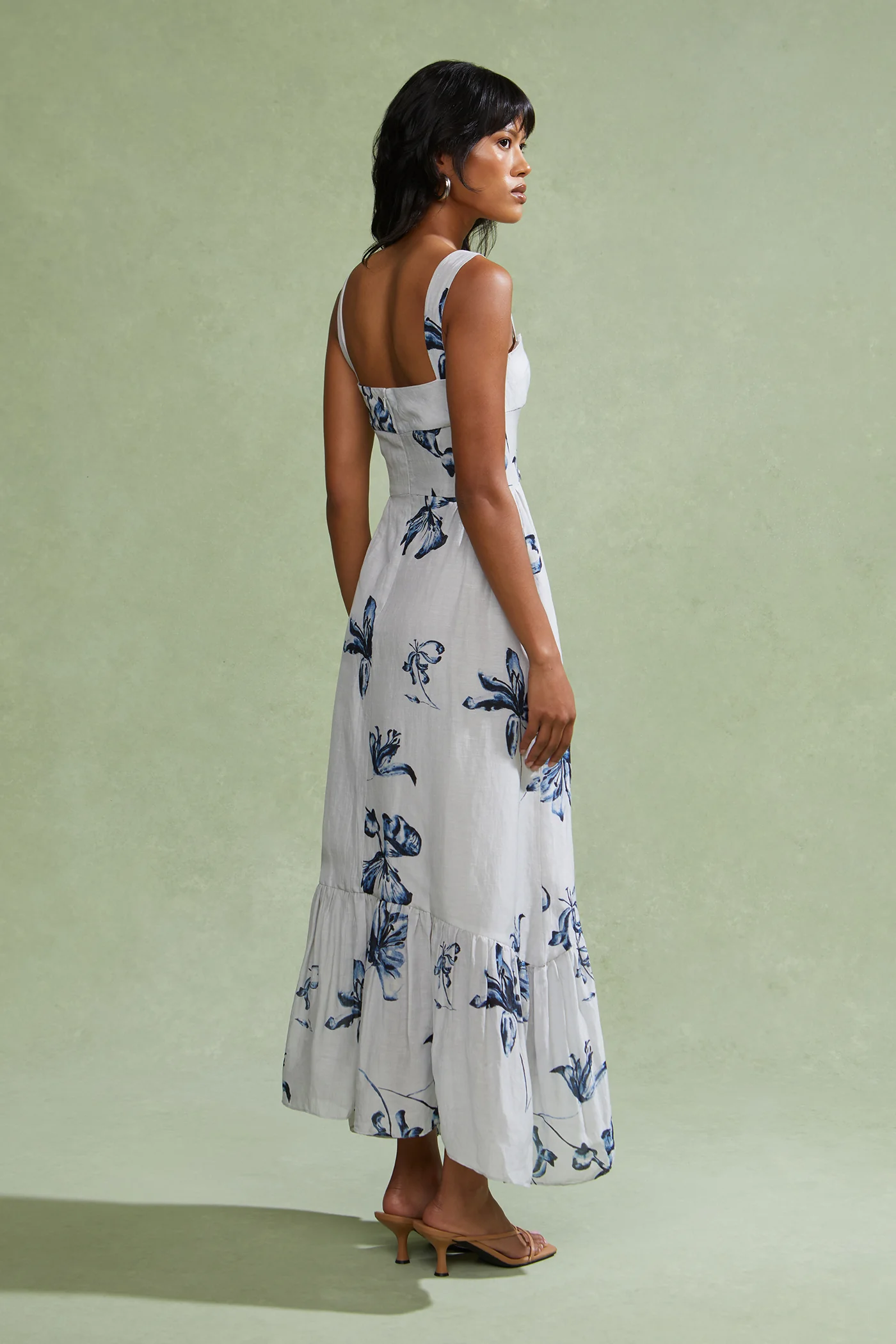 Evris Ruffle Hem Dress - Image 8