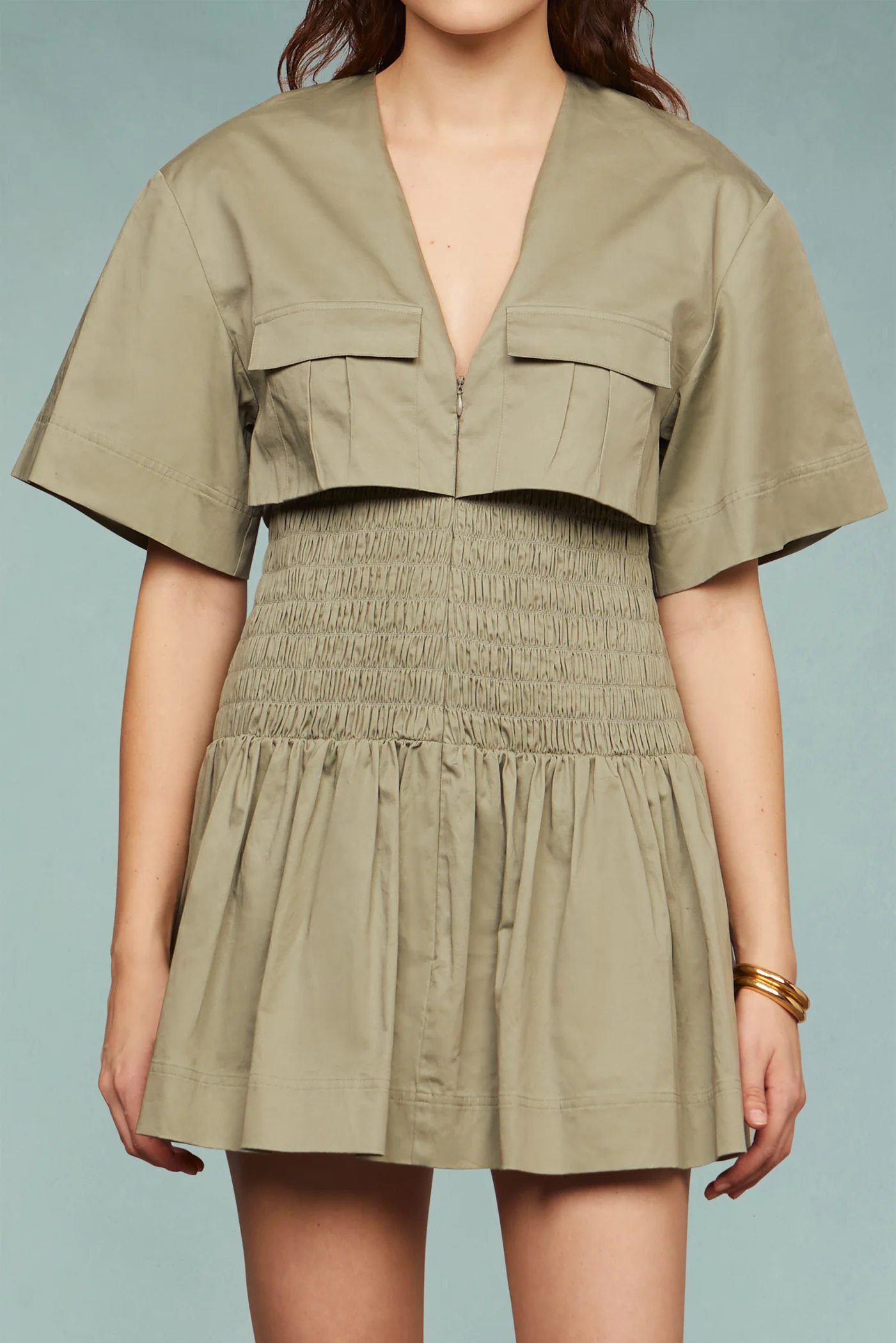 Genny Smocked Mini Dress - Image 4