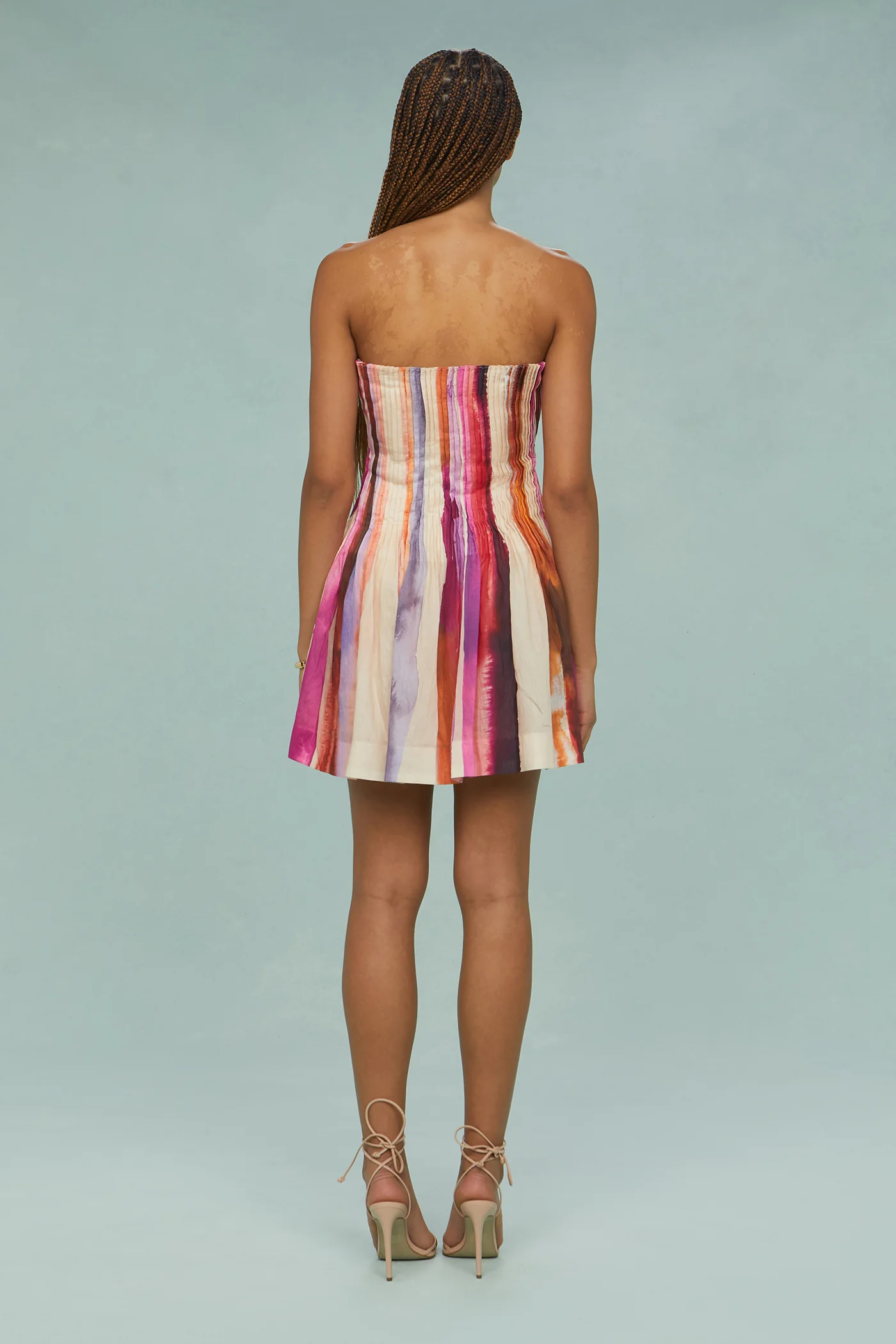 Gina Pintuck Mini Dress - Image 10