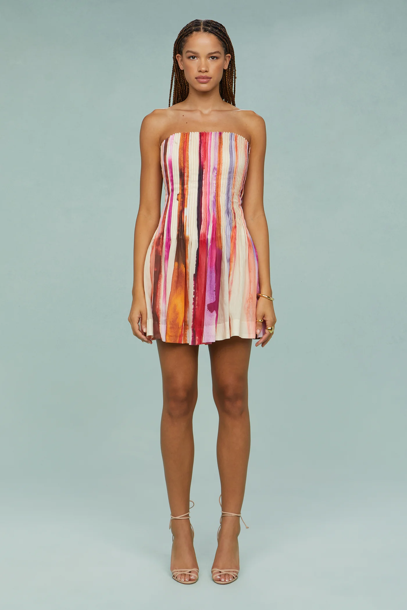 Gina Pintuck Mini Dress - Image 5