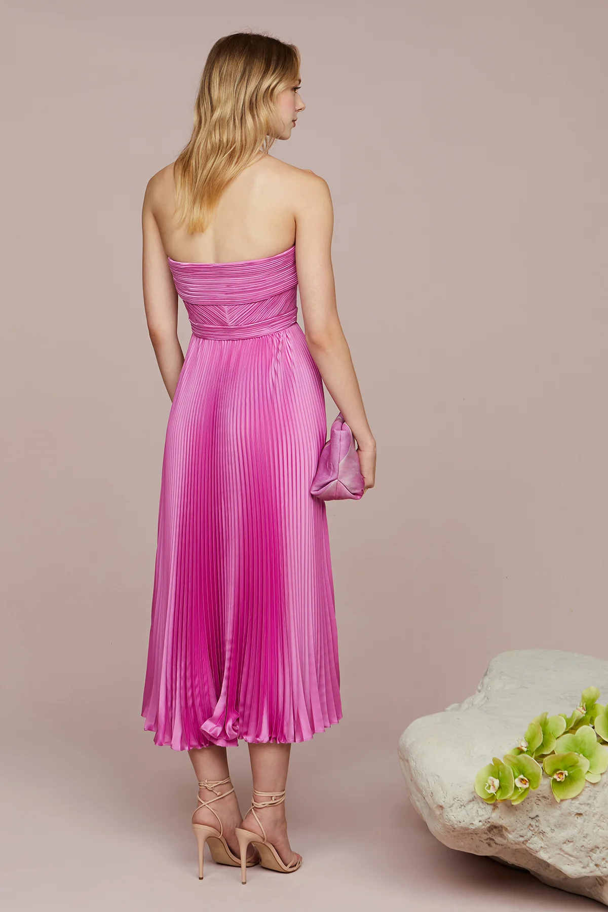 Harden Pleated Strapless Midi - Image 8