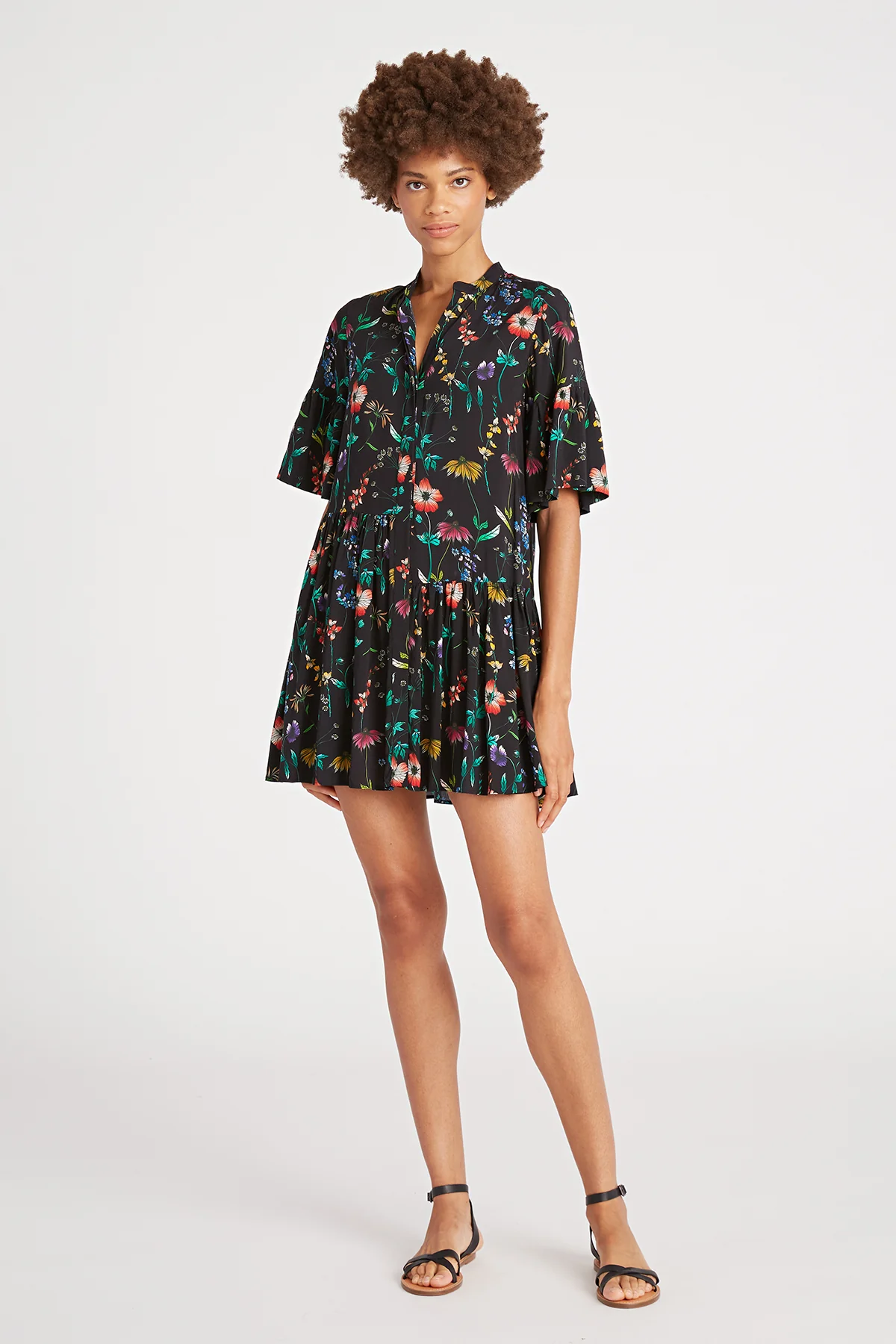 Harriot Mismatch Ruffle Dress